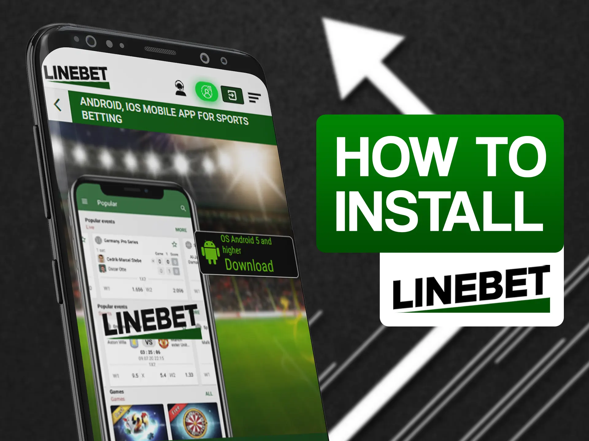 It is very easy to download and install Linebet app.