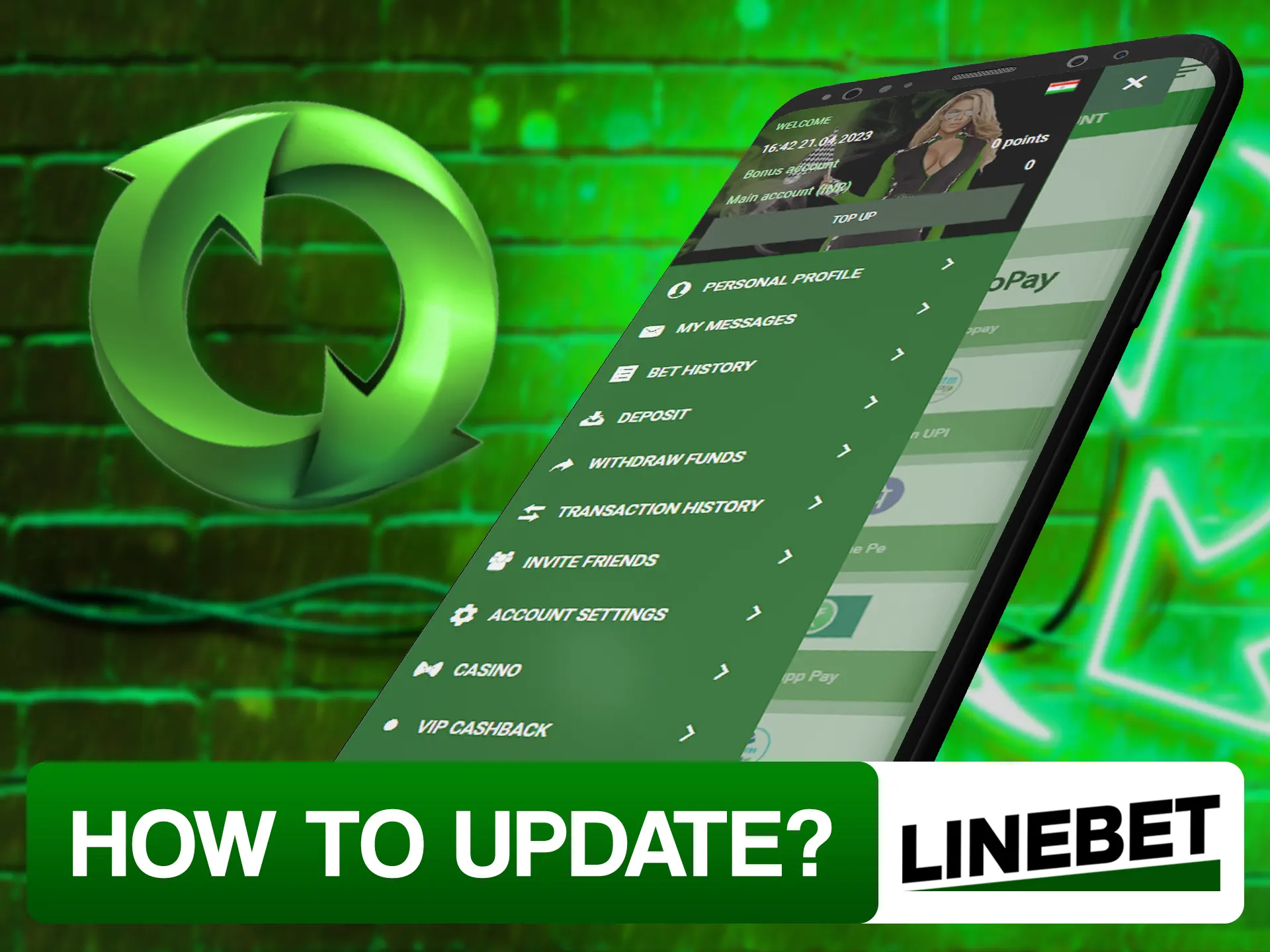 Your Linebet app updates automatically after logging in.