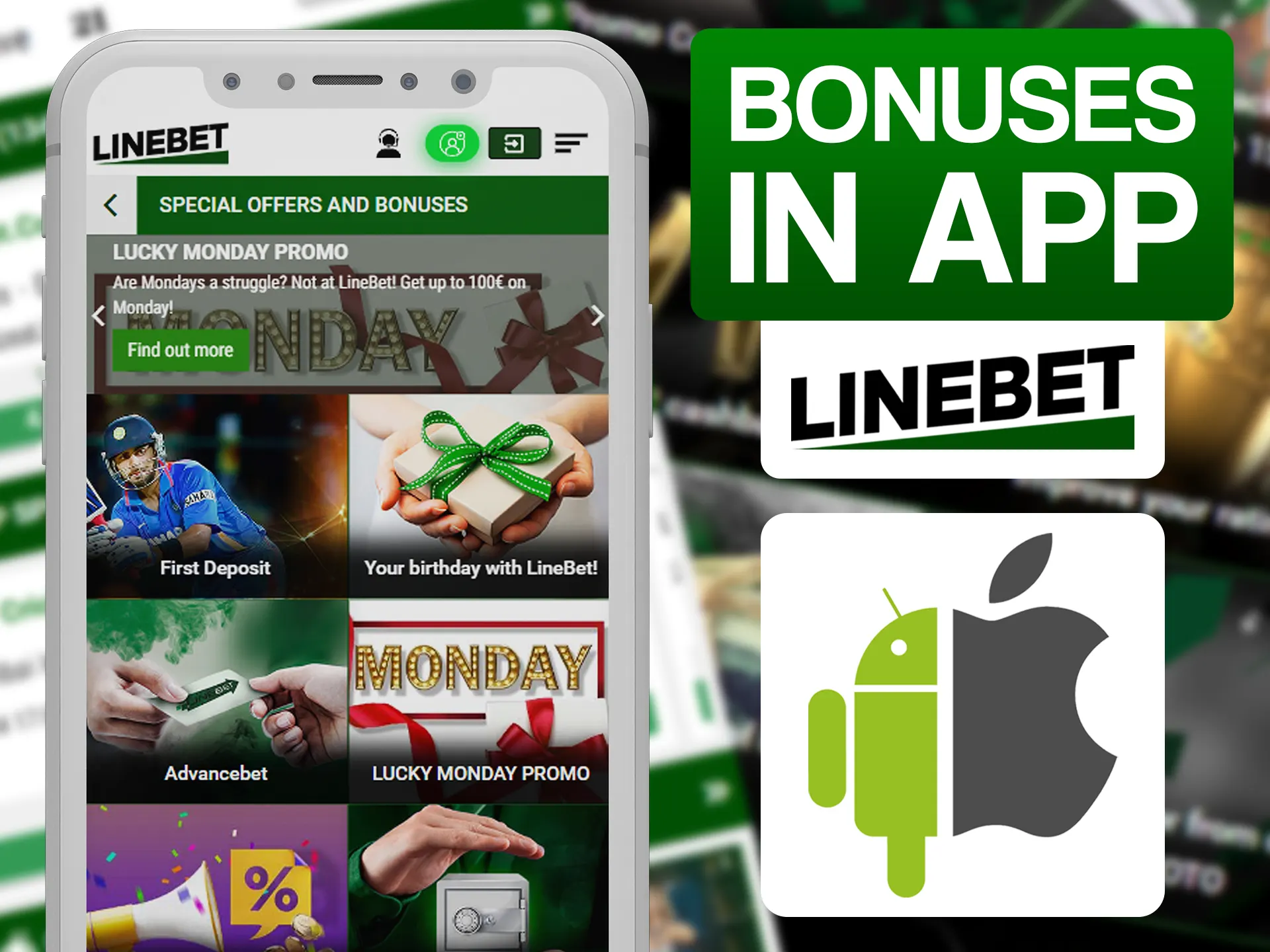 Get your bonus quicker using the Linebet app.