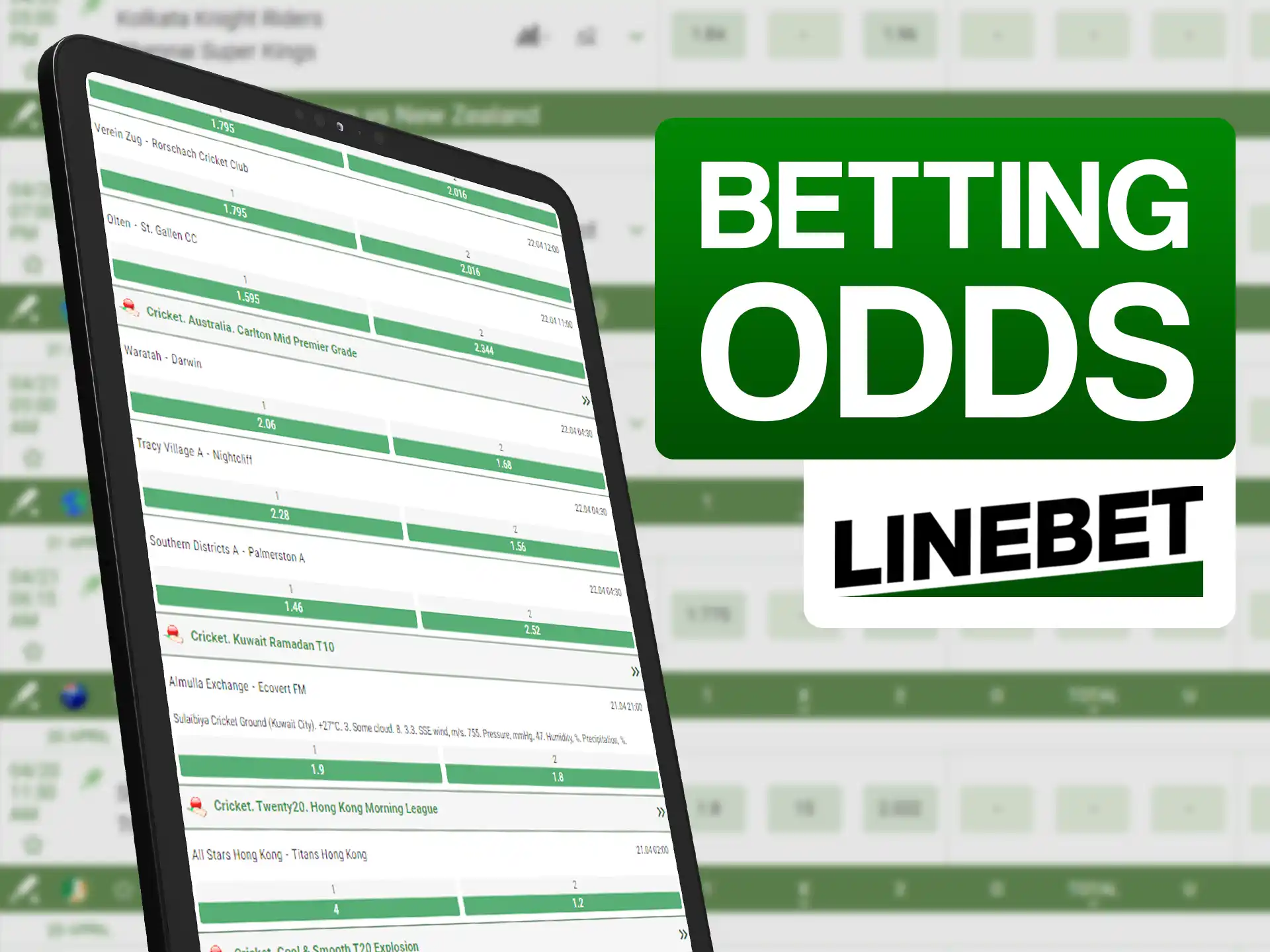 Calculate odds for next match on special Linebet page.
