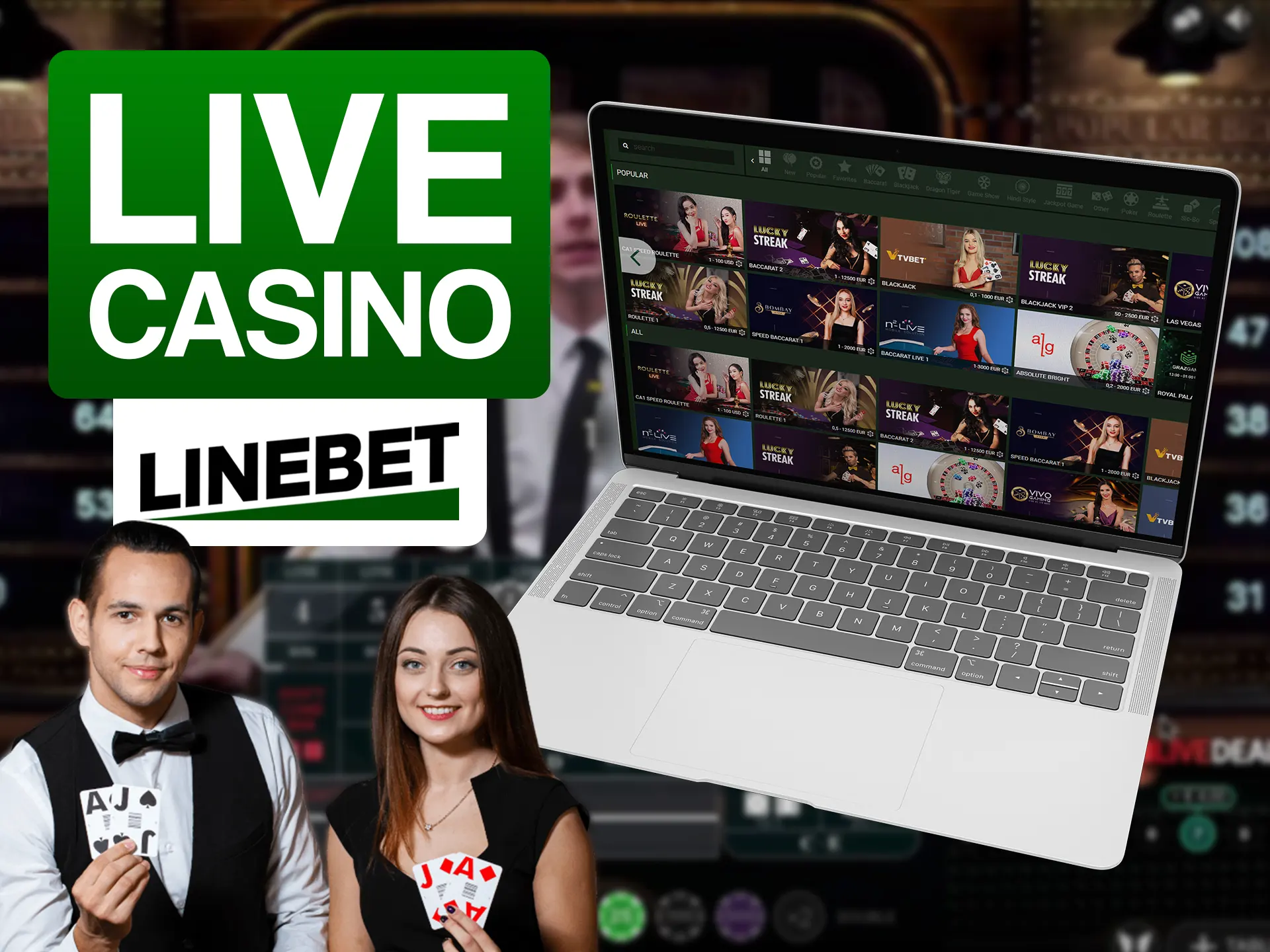 Play Linebet live casino with real people.