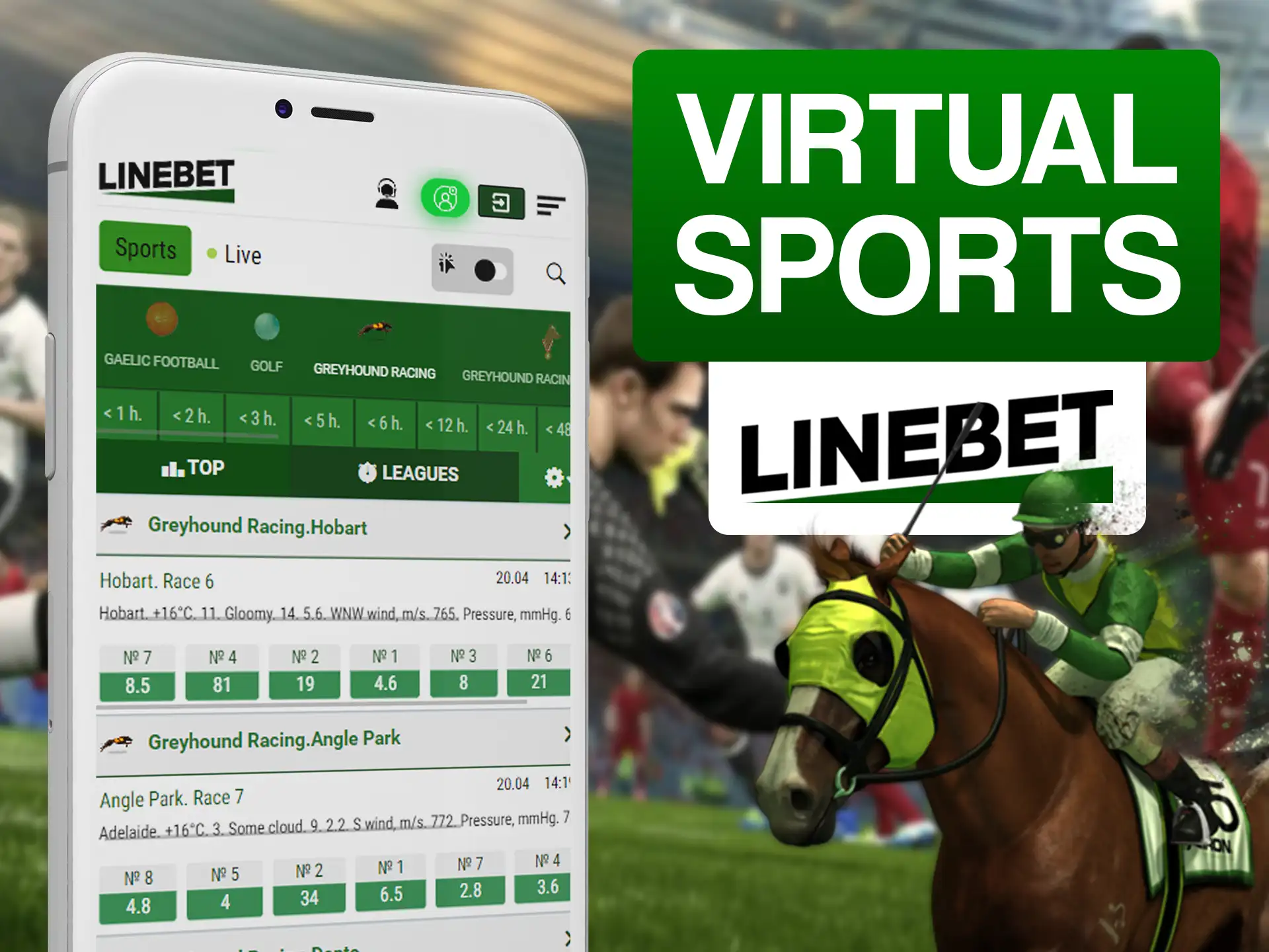 Bet on new exotic virtual sports at Linebet.