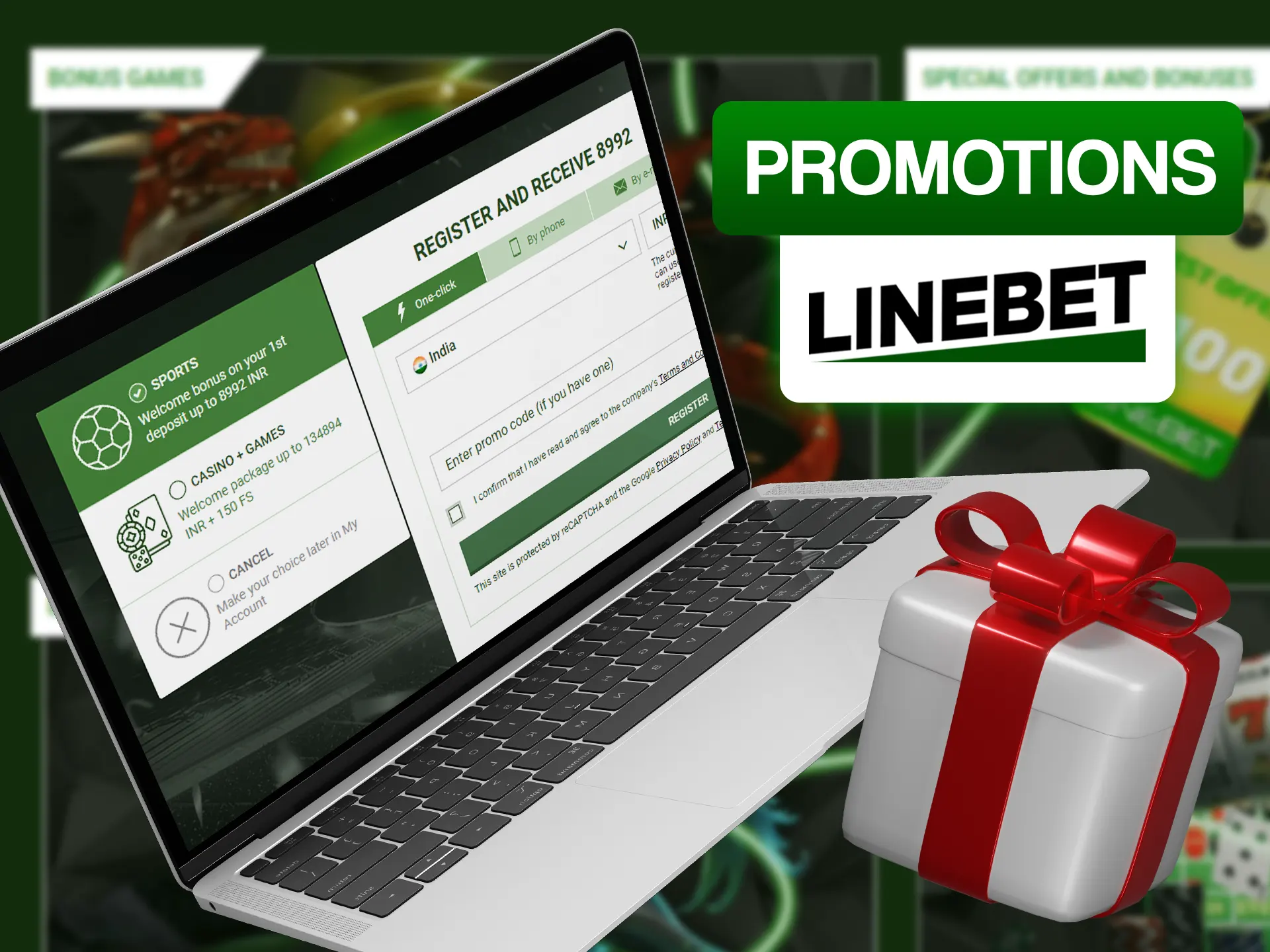 Get all of the Linebet promotions after making new account.