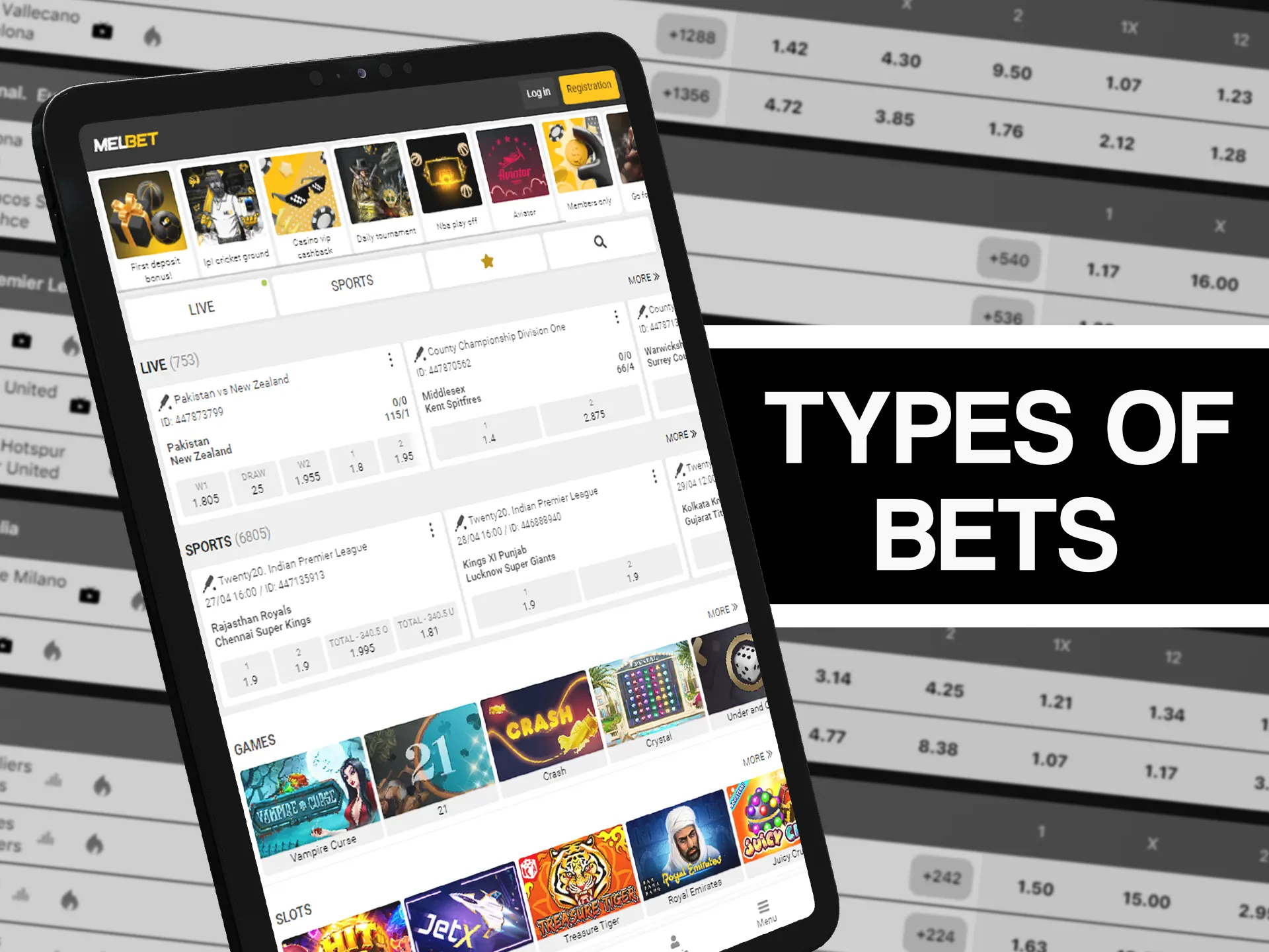 Learn more about different types of bets.