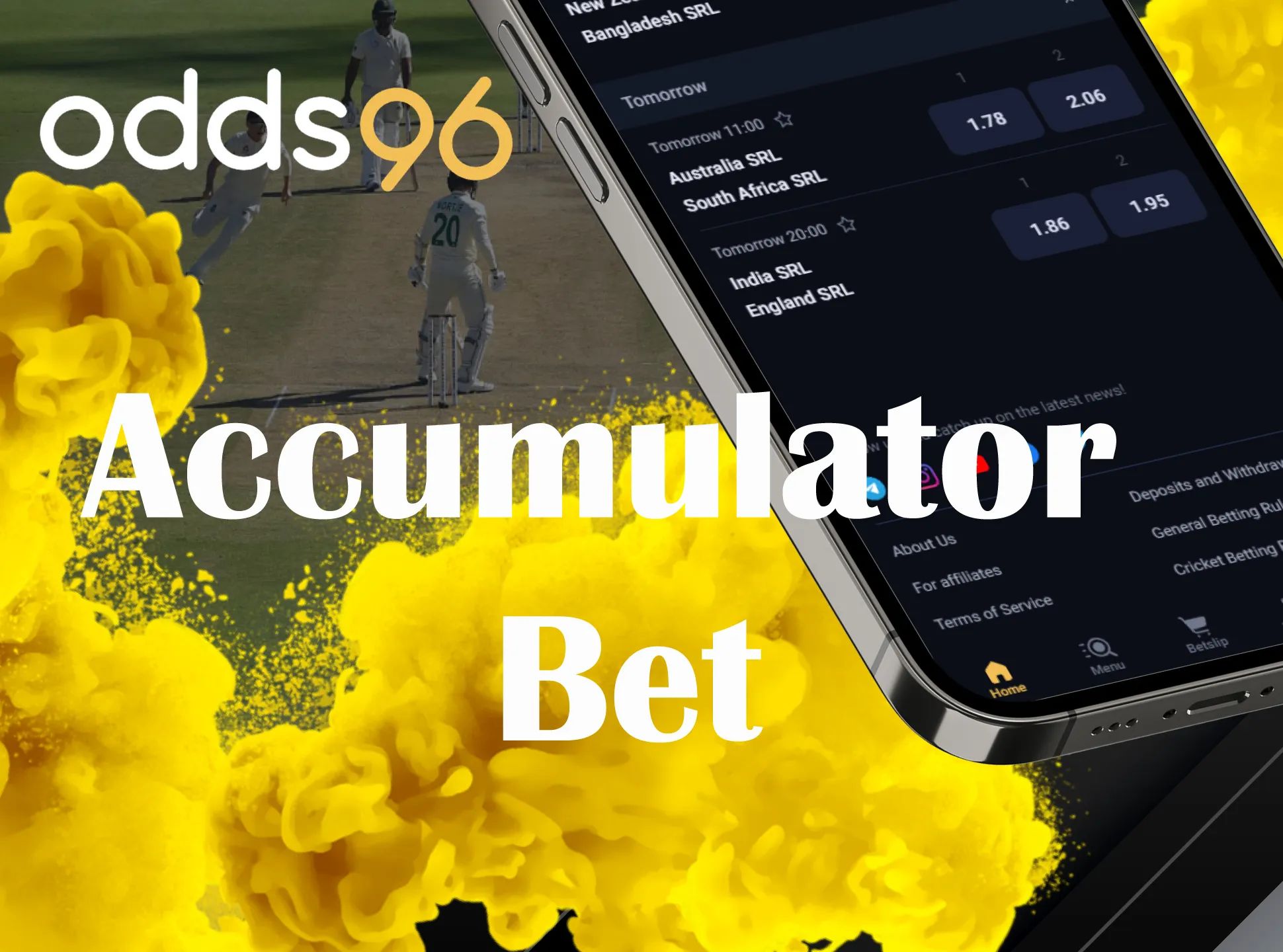Gather all of your bets in one using Odds96 accumulator bet.