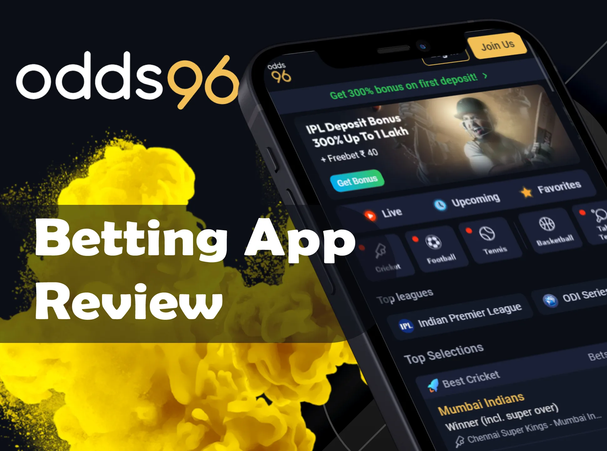 Read our article and learn how to use Odds96 app.