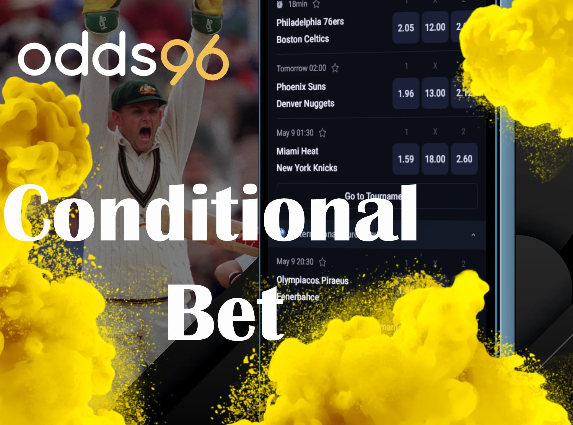 Bet on winning team and get your money at Odds96.