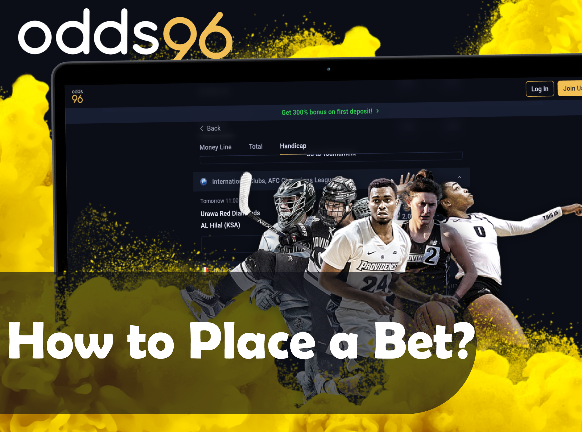 Learn how to make bets at Odds96.