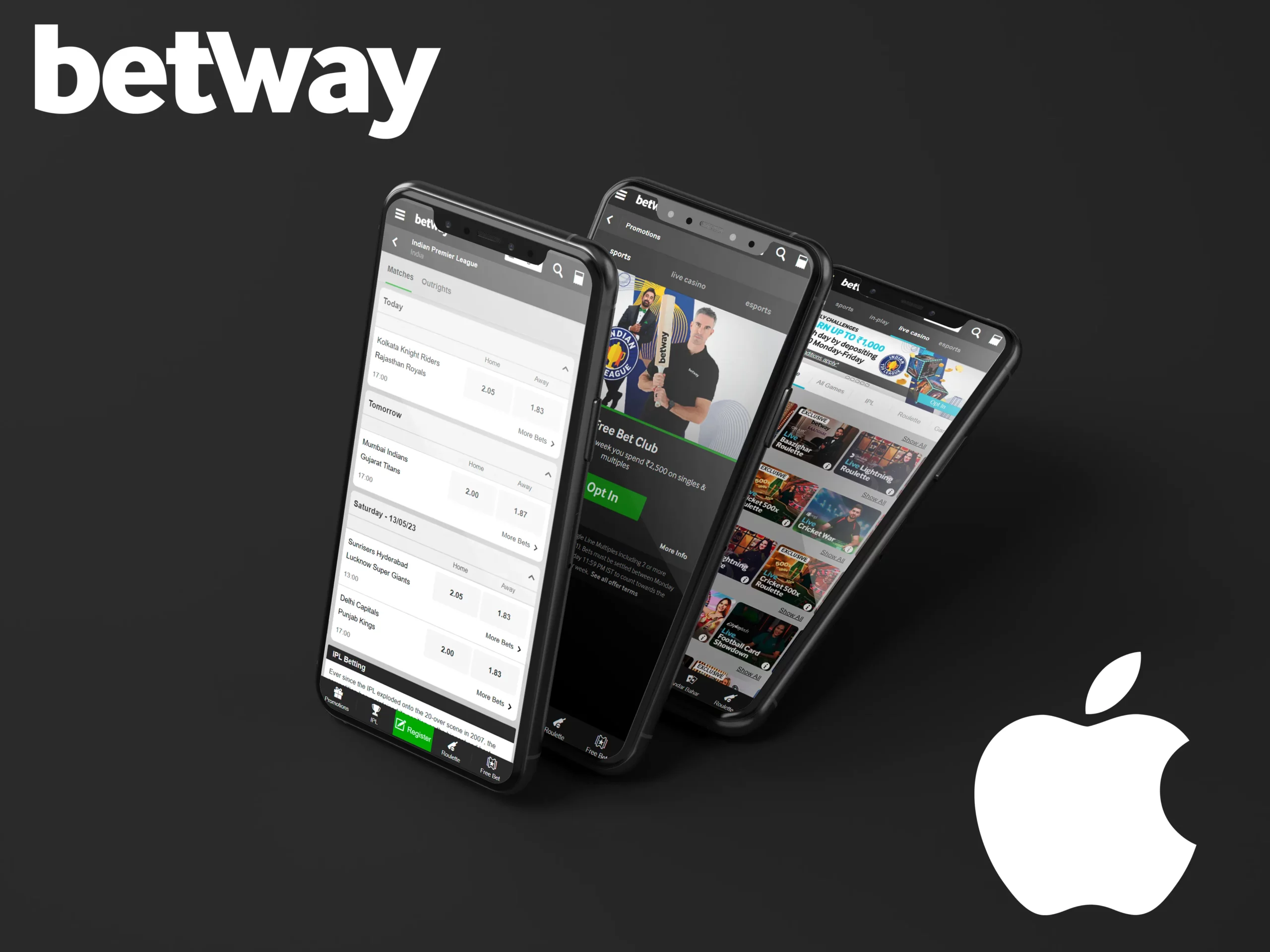 To install the Betway mobile application your iPhone should now be older than 5s model.