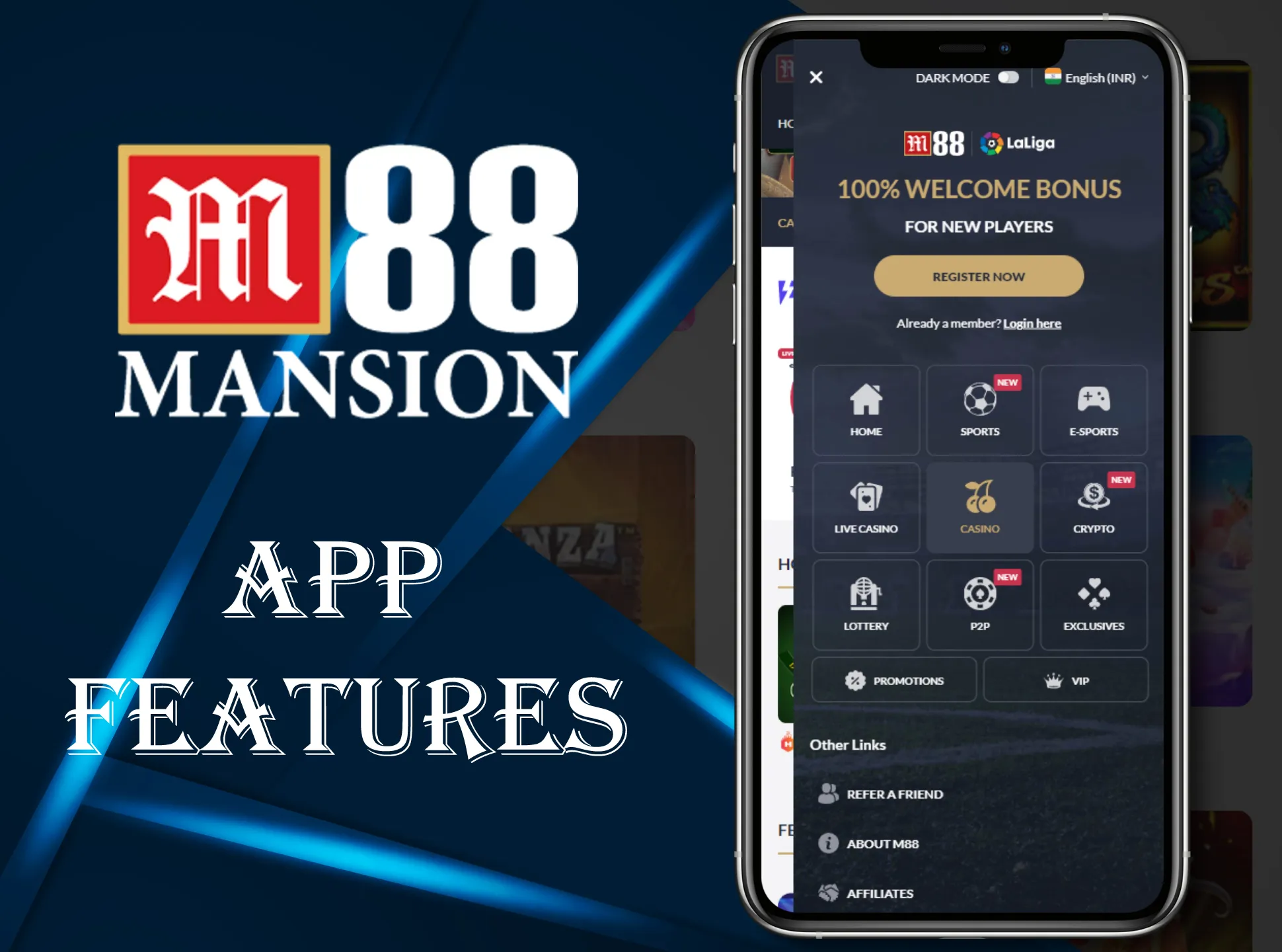 Learn more abount M88 app features.