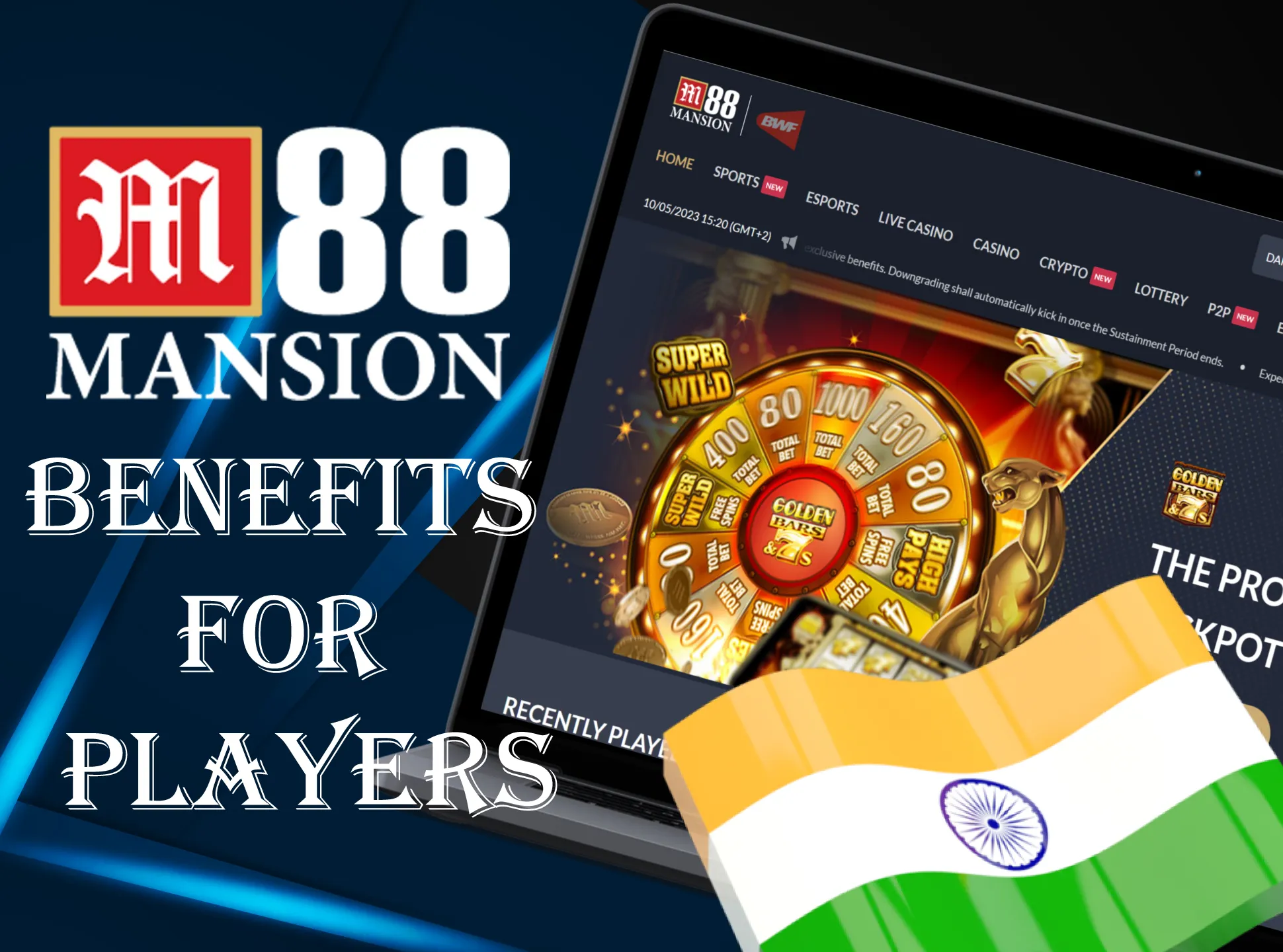 Get your special M88 bonus if you bet from India.