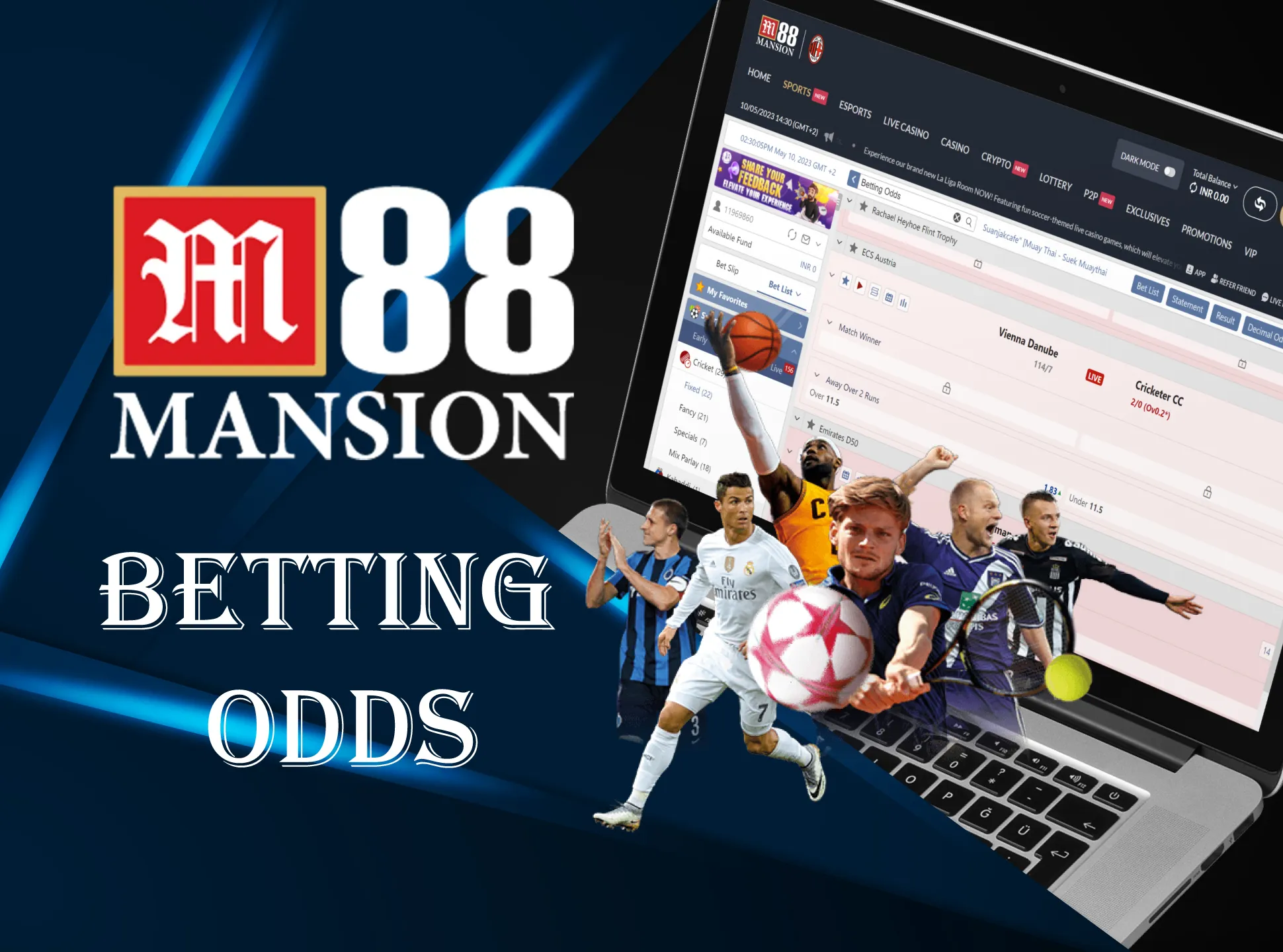 Calculate M88 betting odds on special page.