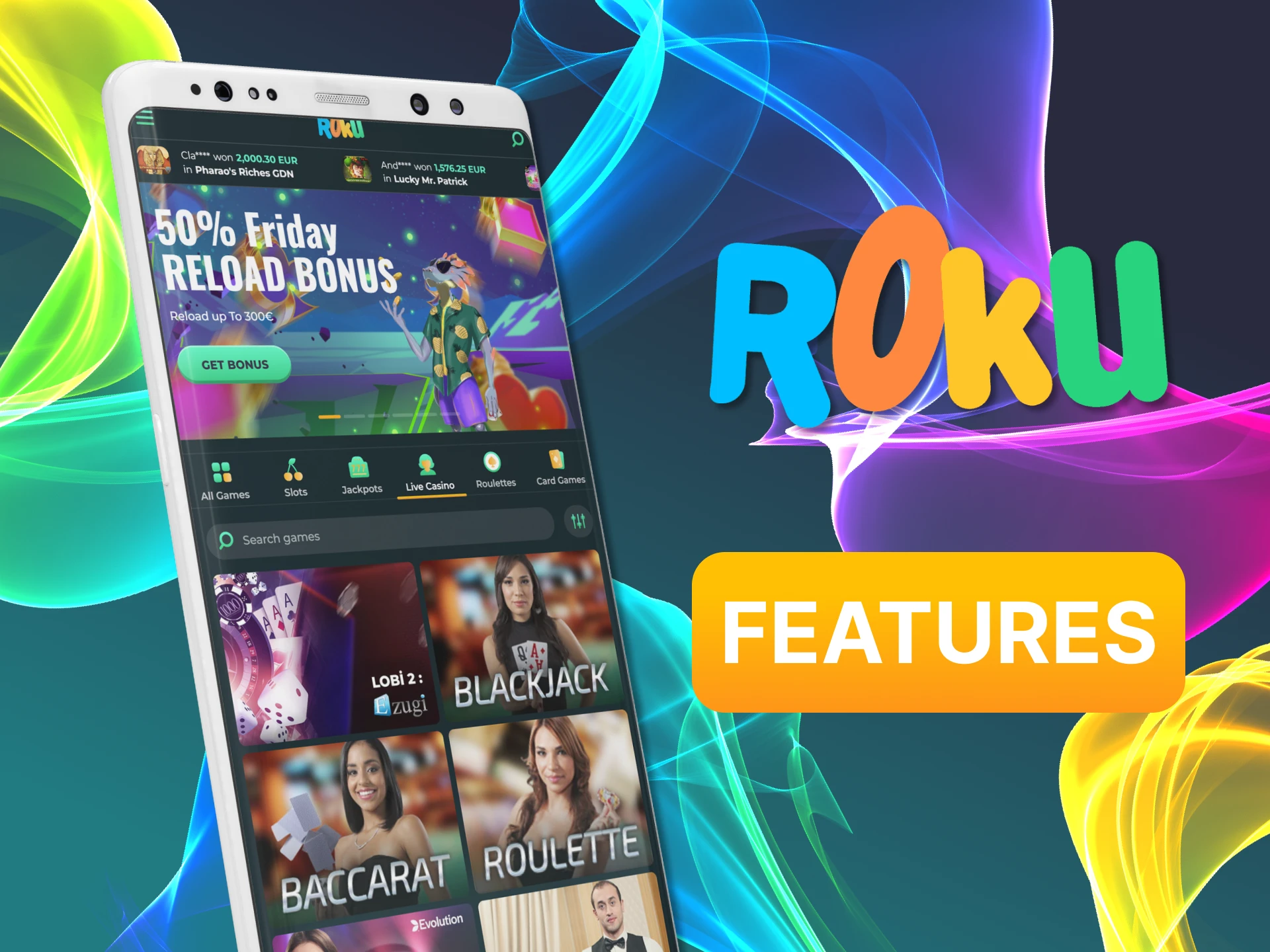 Get to know all the handy features in the Rokubet app.