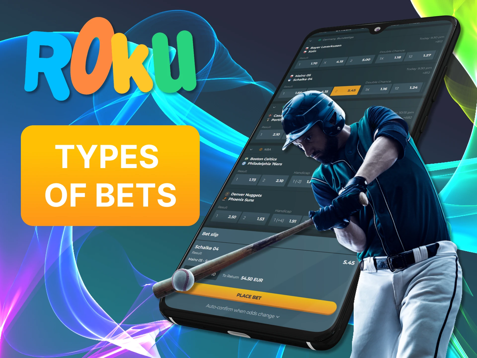 The Rokubet app gives you access to various types of bets on sporting events.