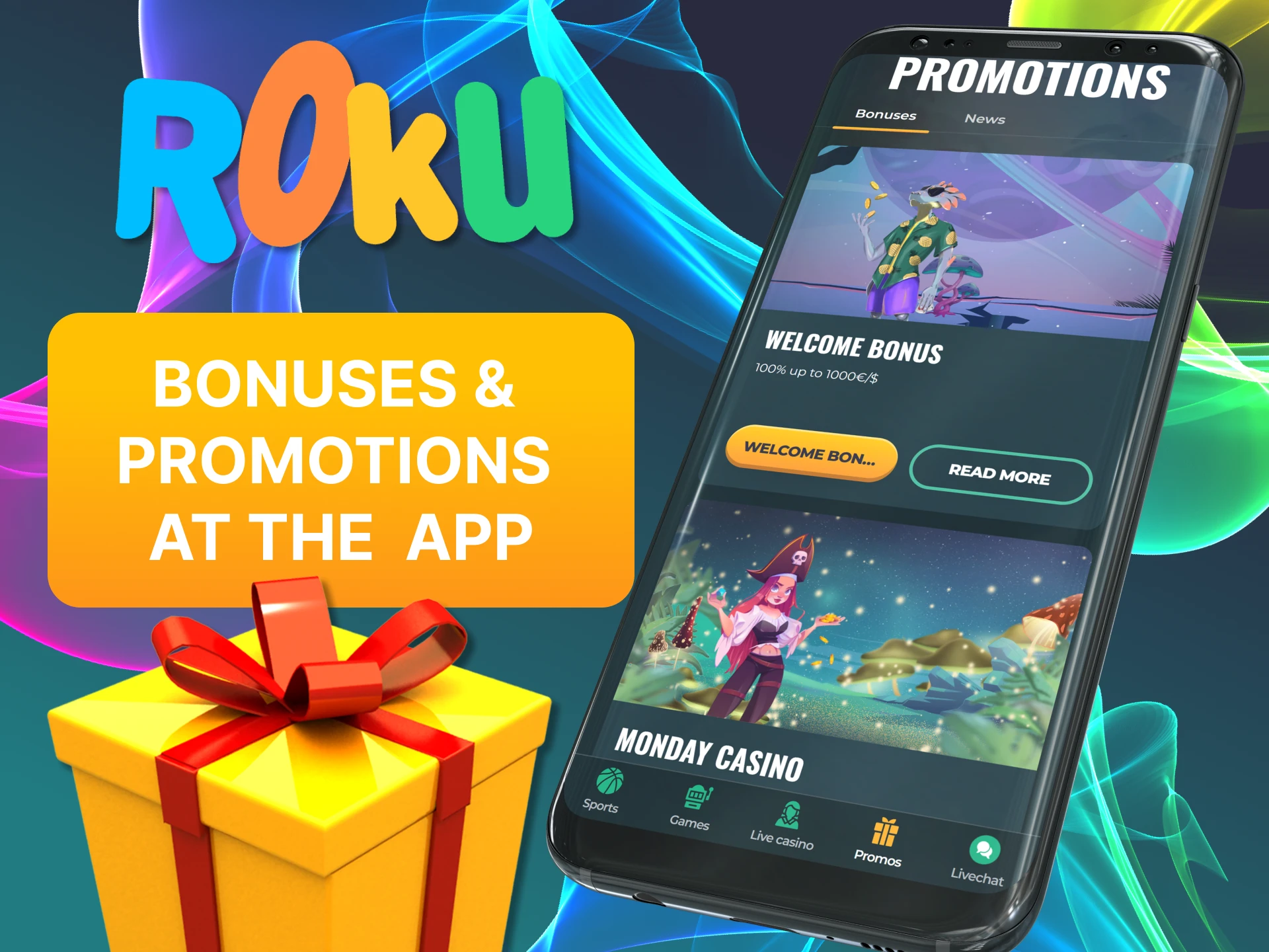 Bonuses from Rokubet are also available in the mobile app.