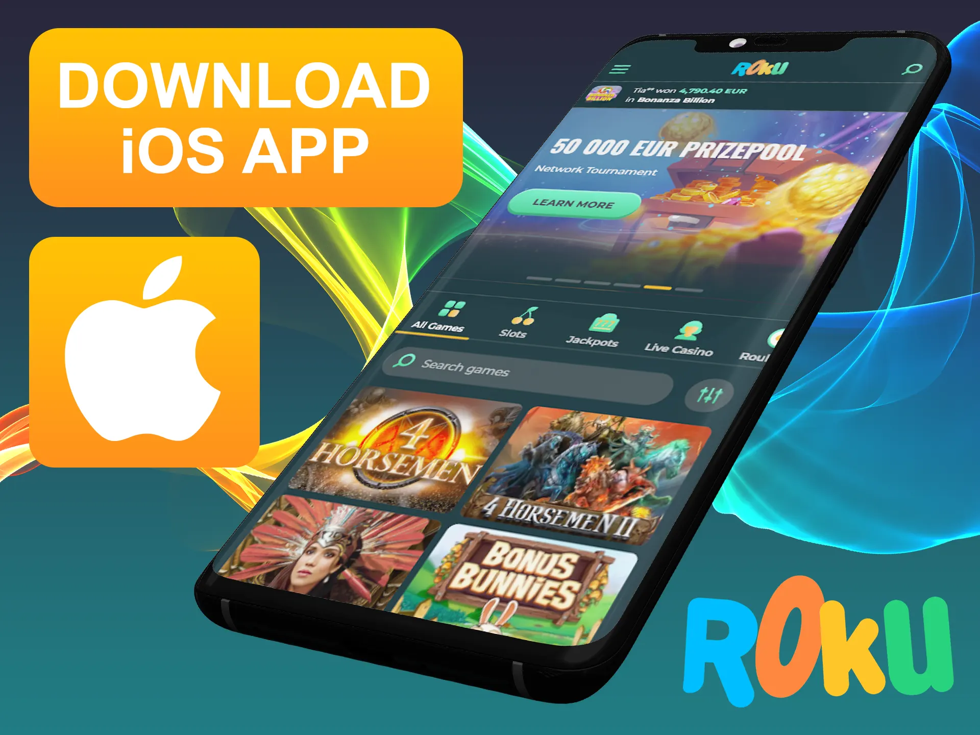 Install iOS Rokubet app on your device.