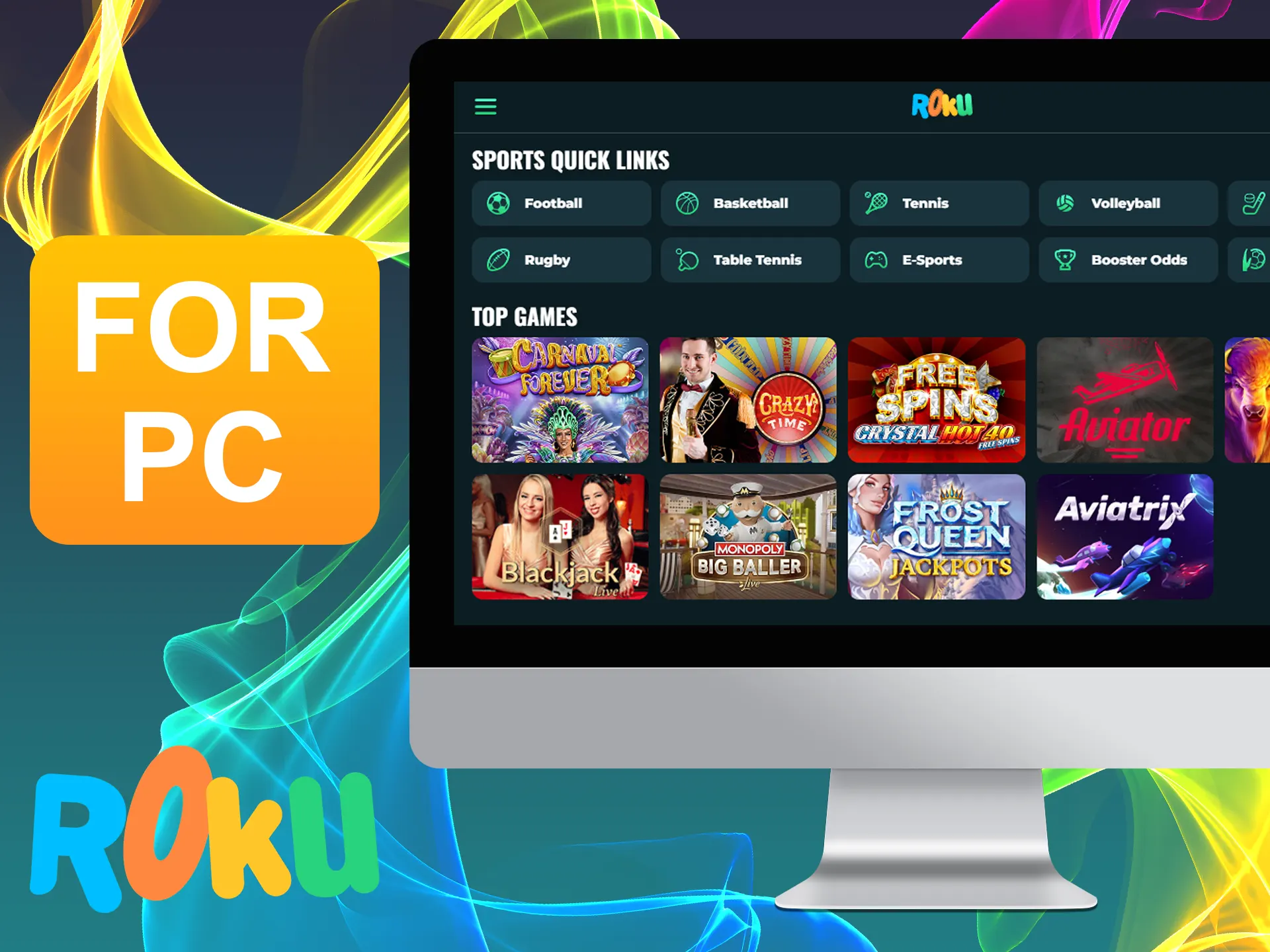 Use PC for betting and playing casino at Rokubet.