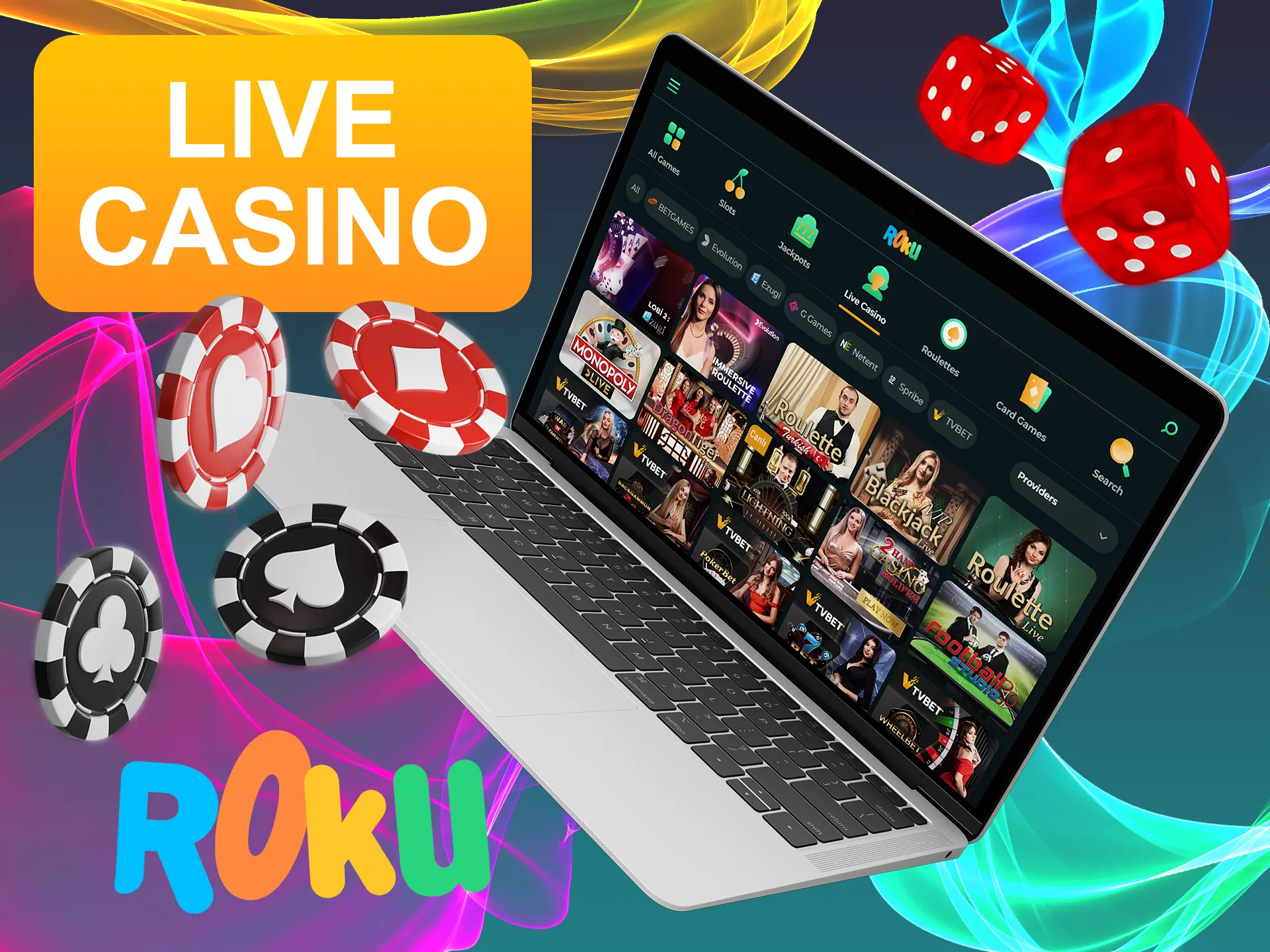 Play Rokubet live casino with real people.
