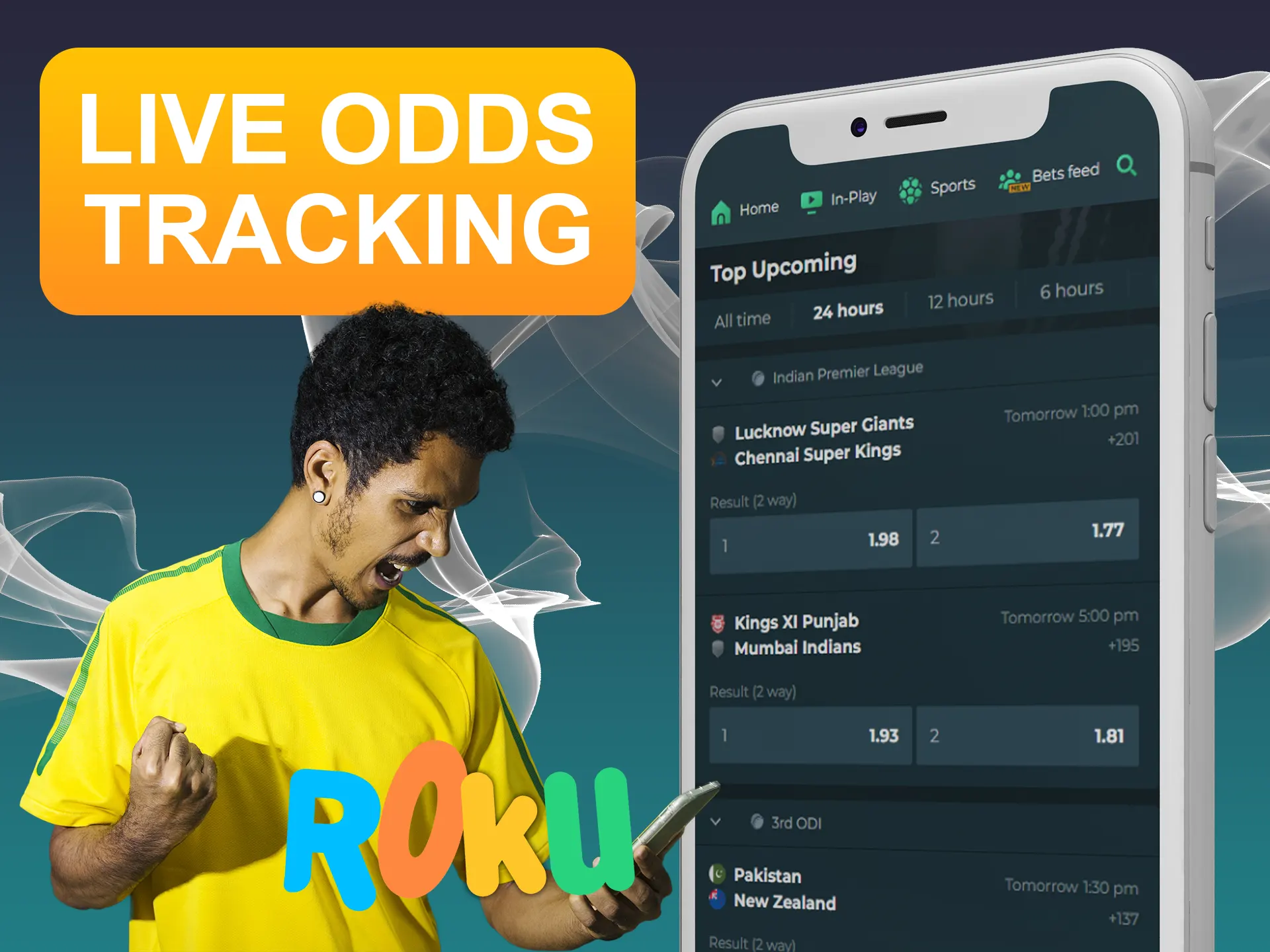 Search for best match to bet on and win at Rokubet.