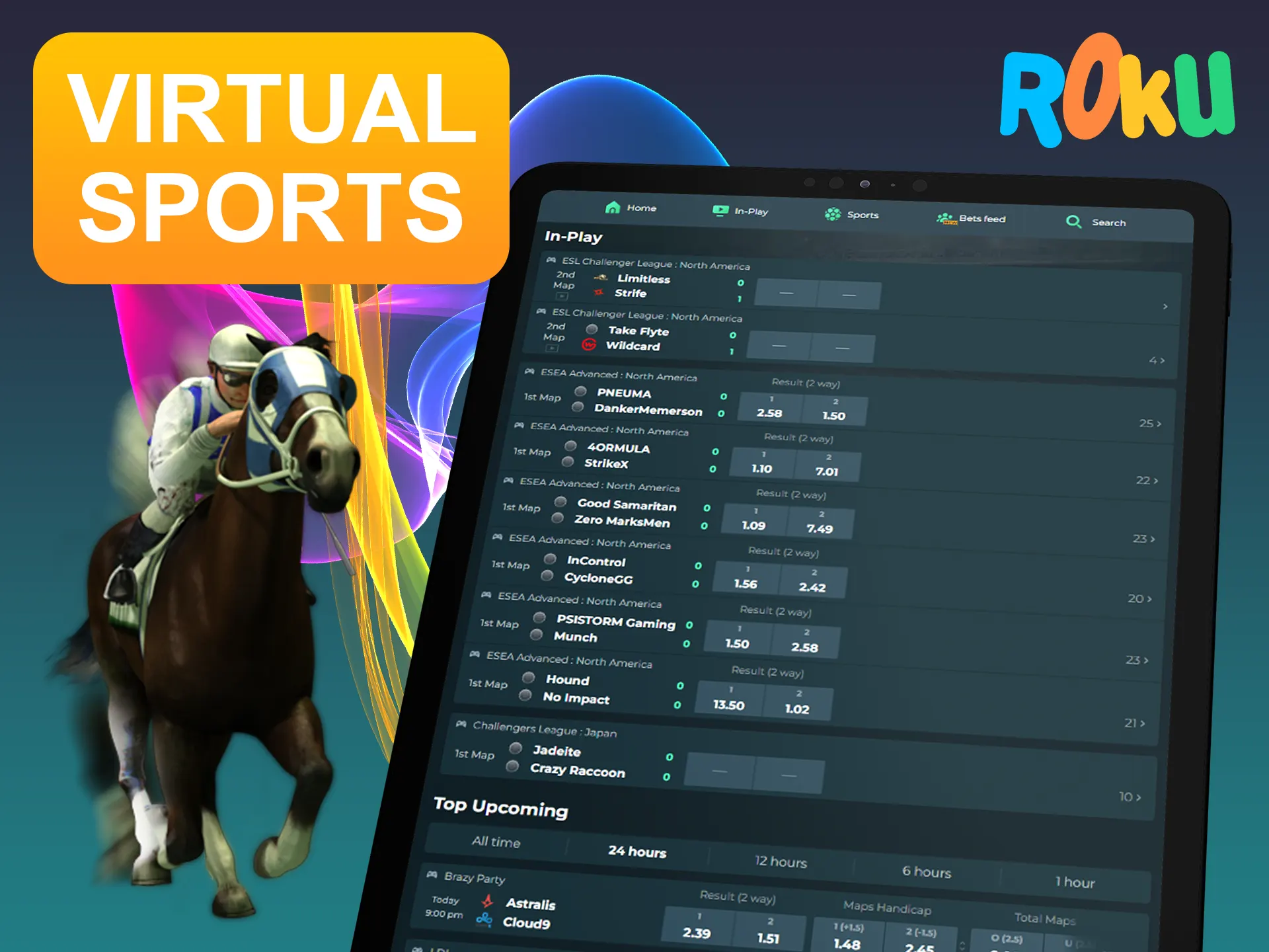 Bet on most exotic virtual sports at Rokubet.