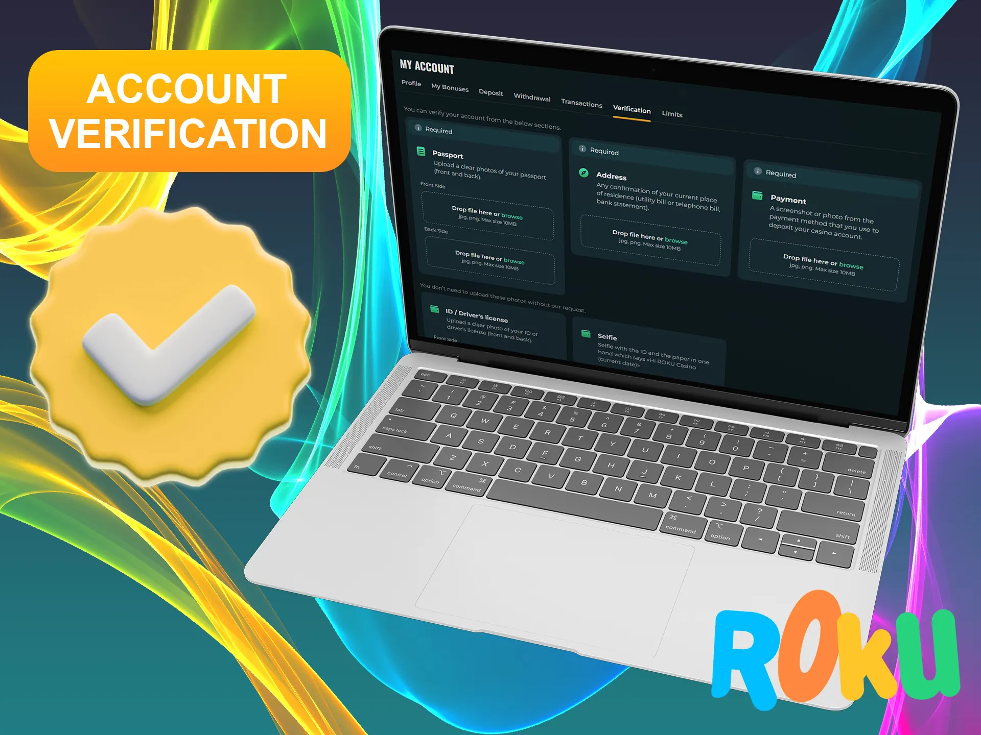 Verify your Rokubet account by providing required data.