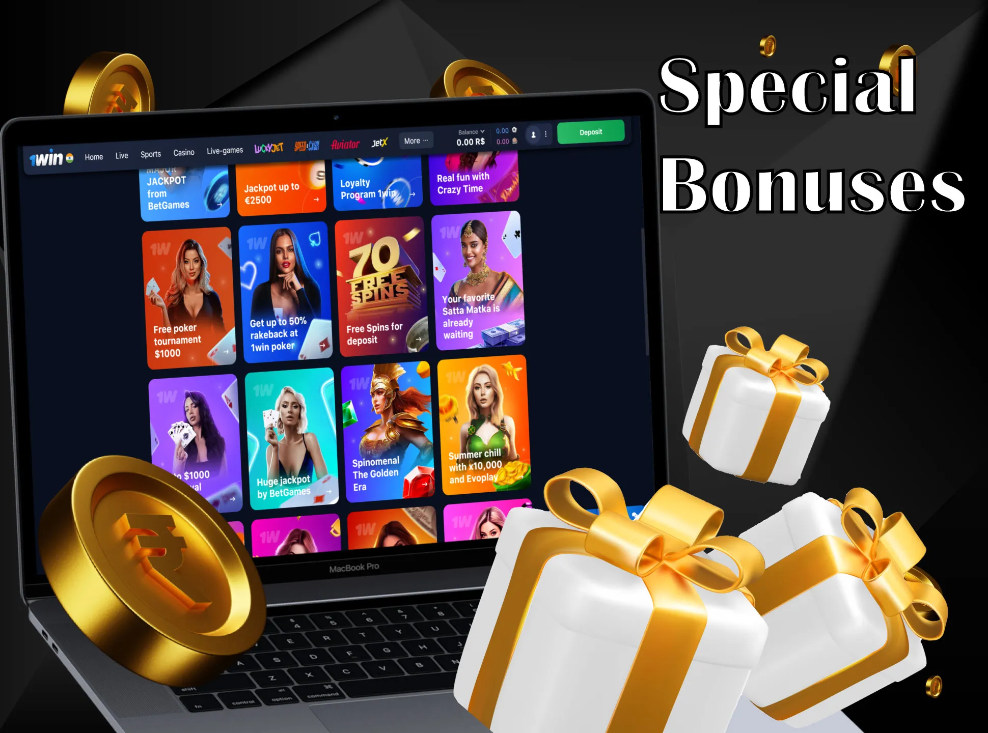 From time to time bookmakers make special bonuses for some oustanding events.