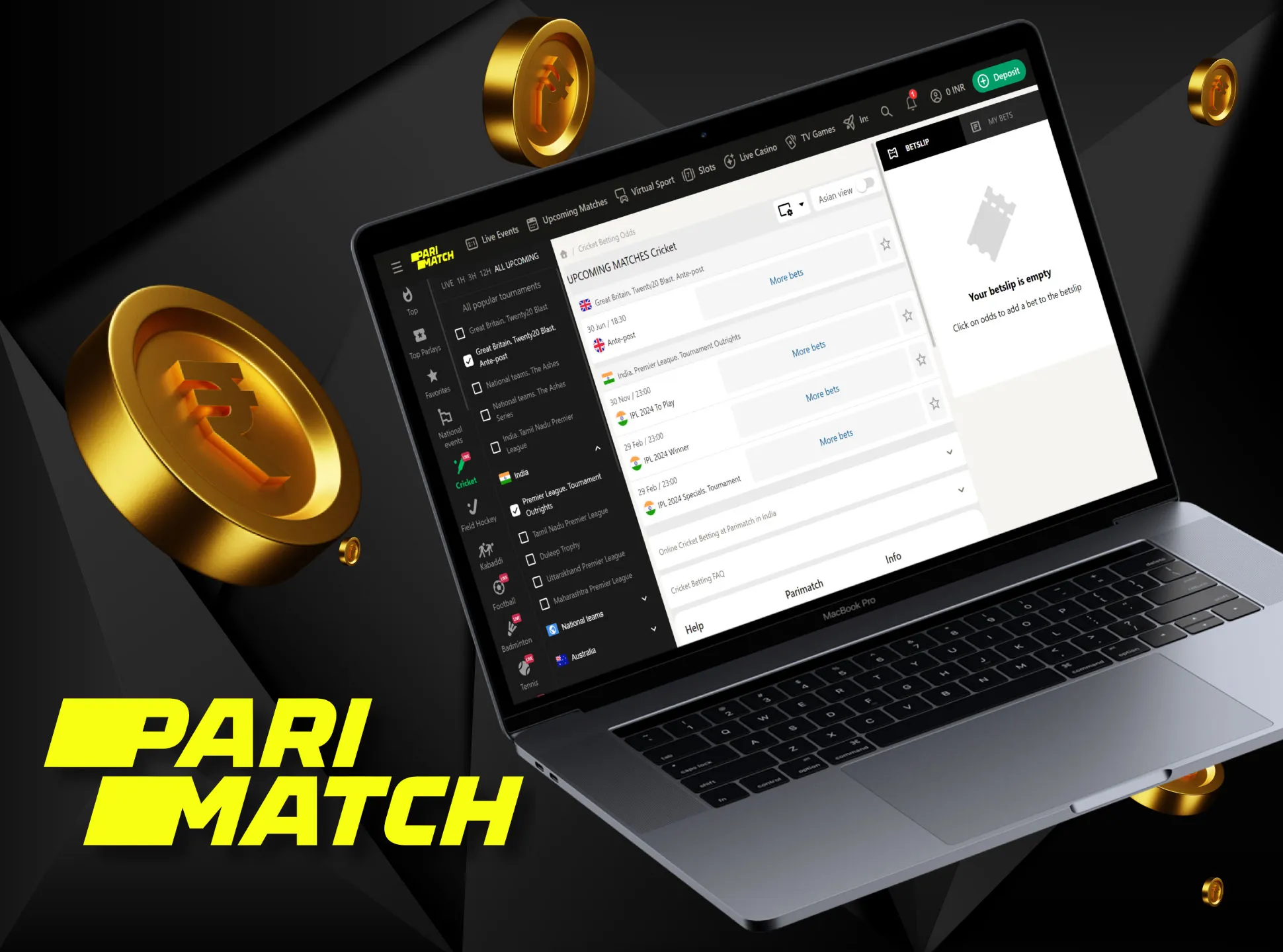 A well-known betting company Parimatch accepts cryptocurrency.