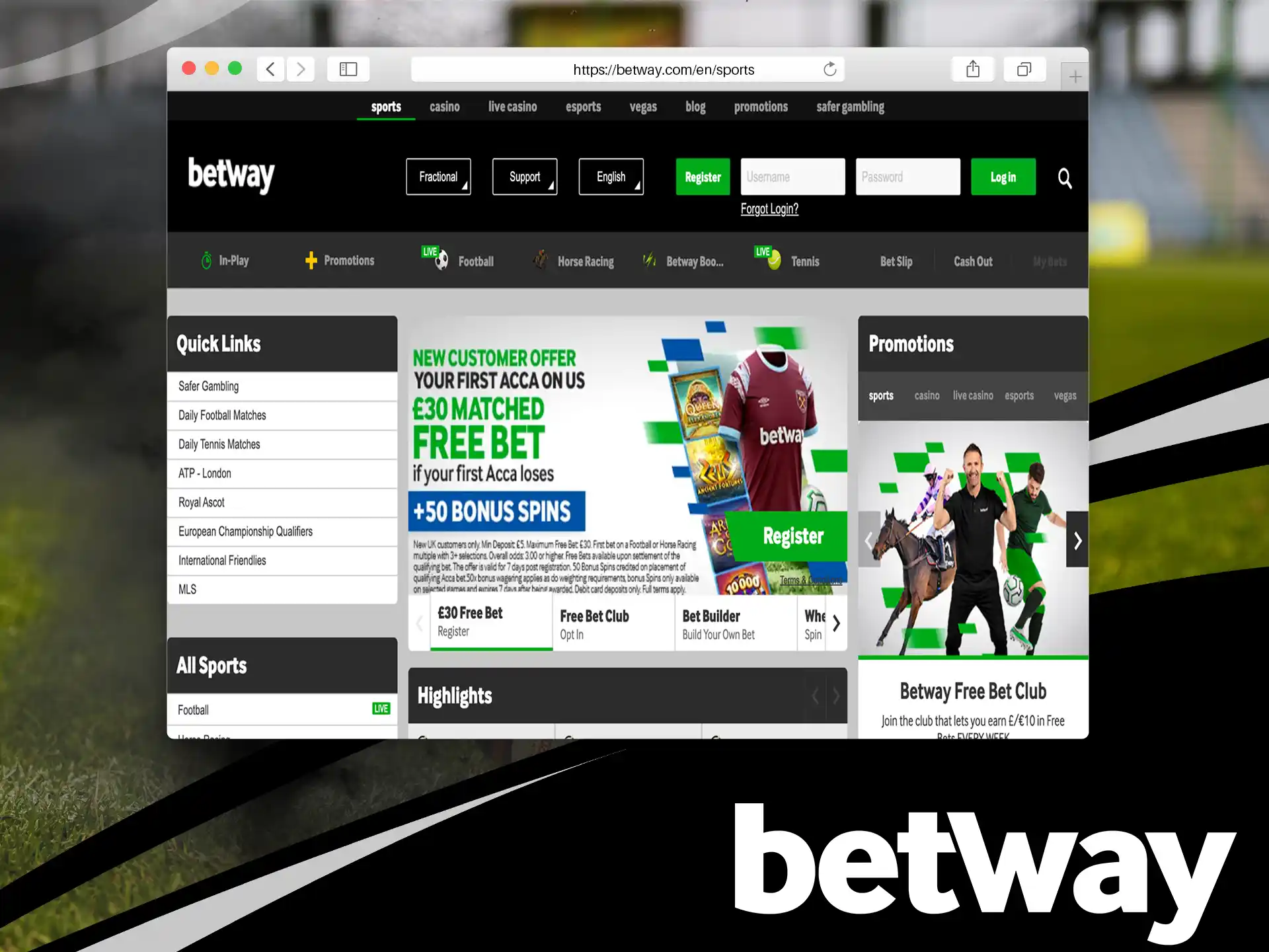 You can make a fortune wagering on India's most popular betting site, just log into your Betway account.