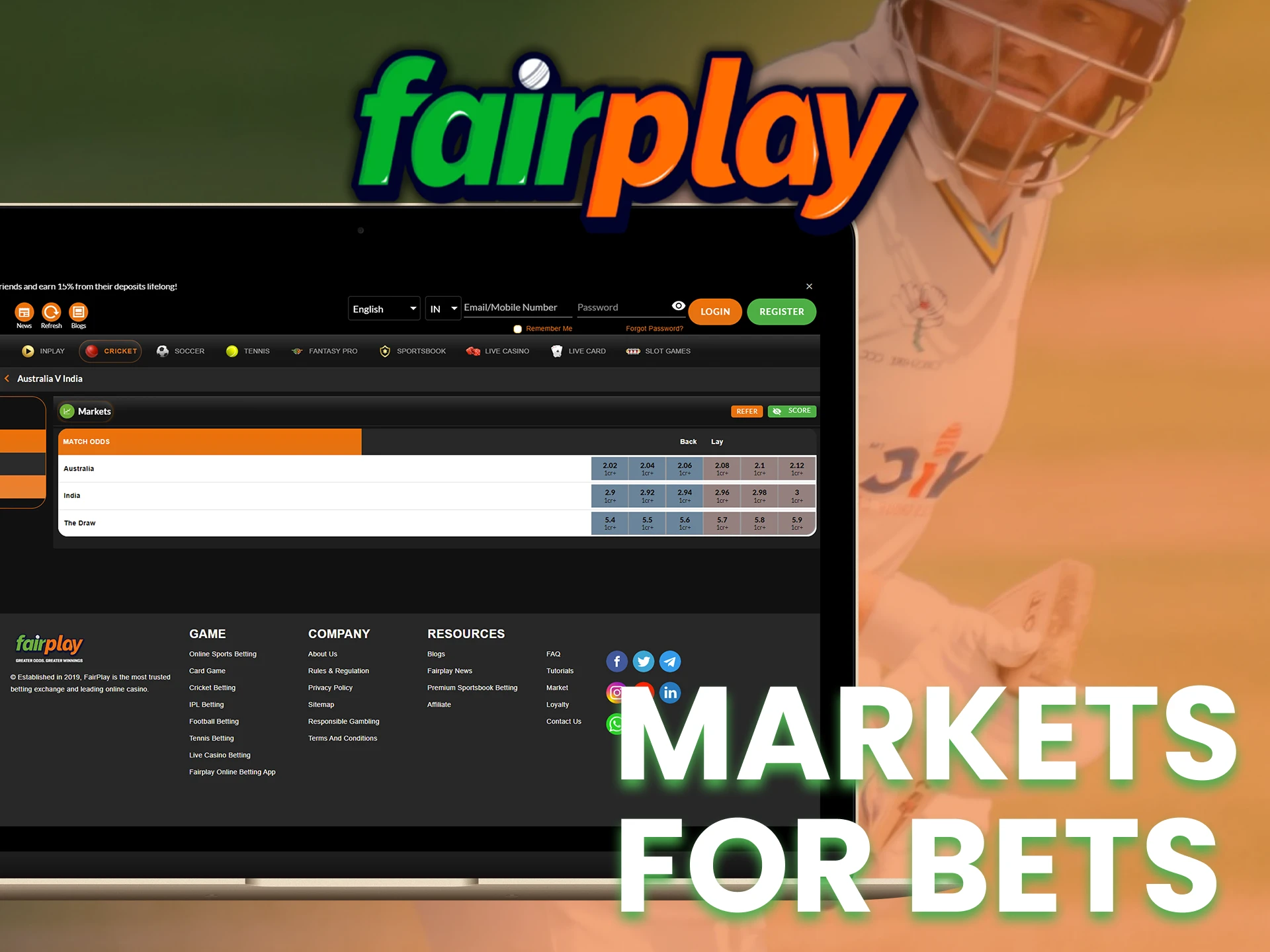 Learn more about market for bets at the Fairplay.
