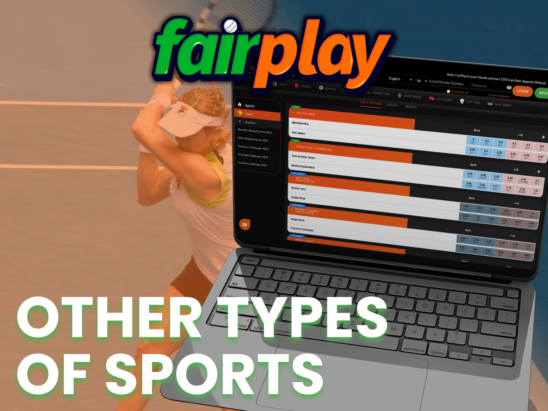 Try new sports for bet at the Fairplay.