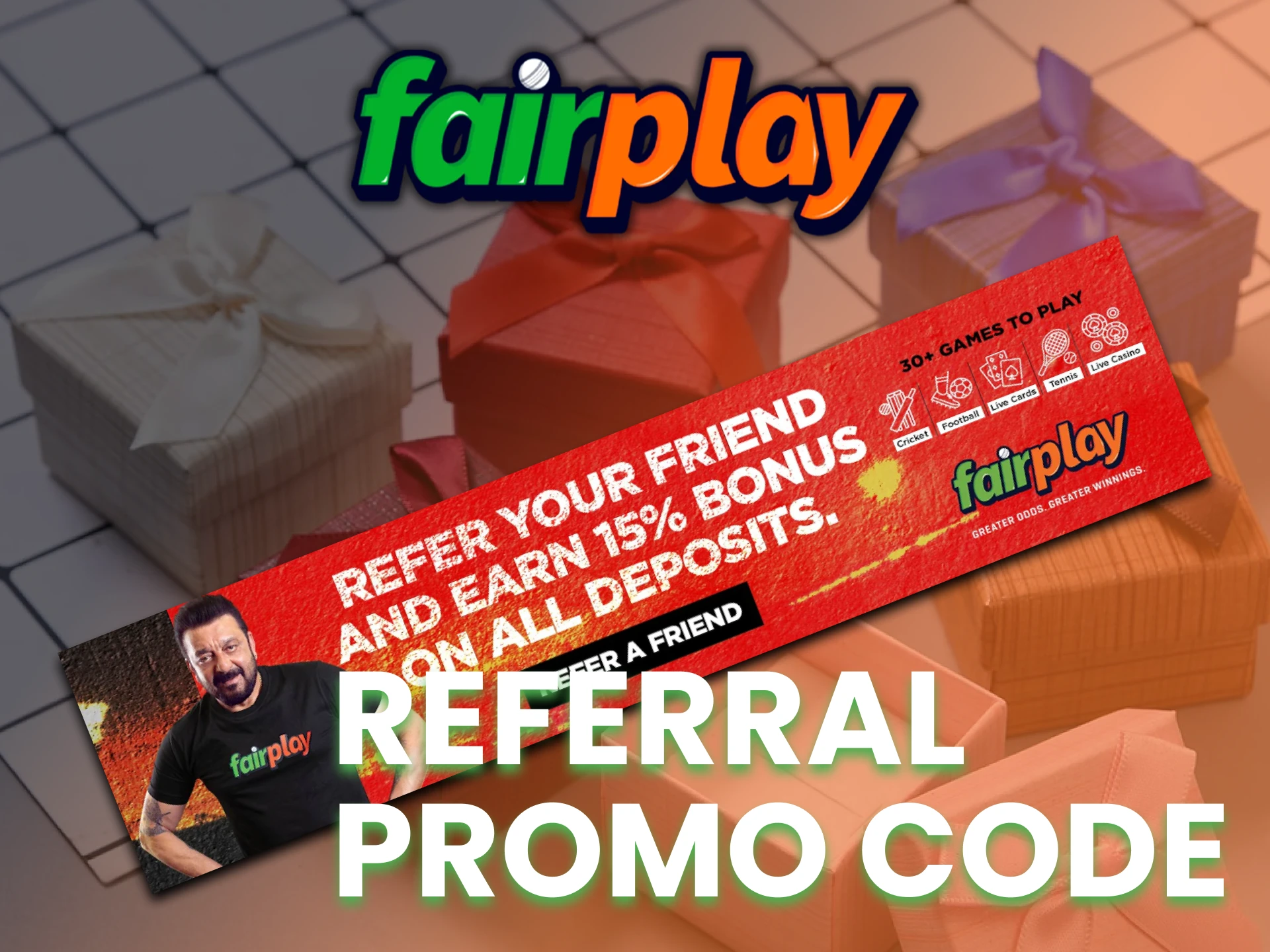 Insert your promocode during registration at the Fairplay.