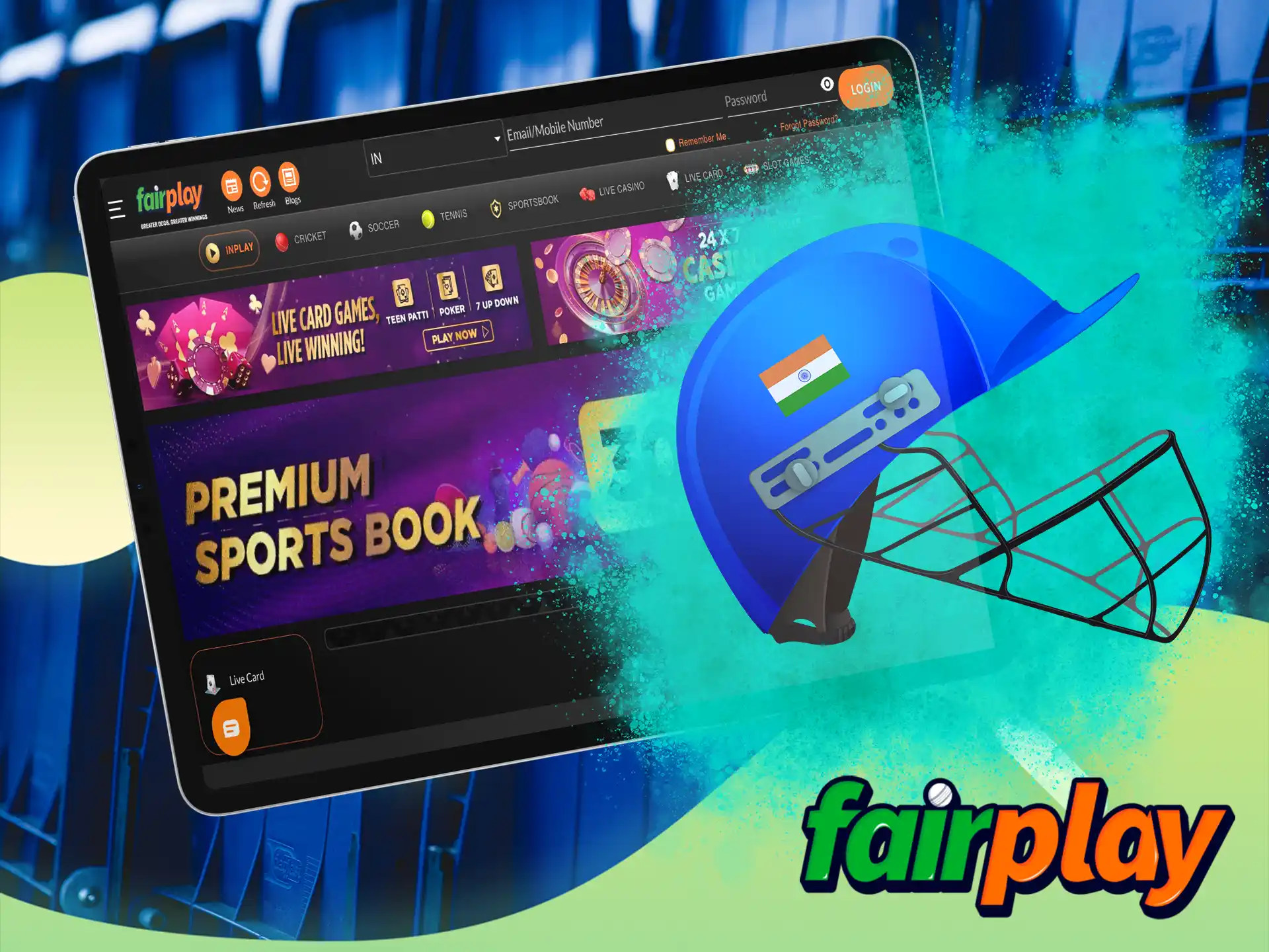 The bookmaker focuses on cricket betting, you can create an account, verify your identity and start an exciting game at Fairplay.