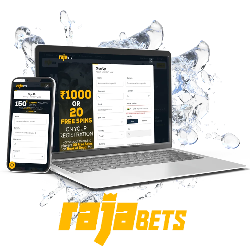 Sign up for the Rajabets website and start placing bets on your favorite sports.