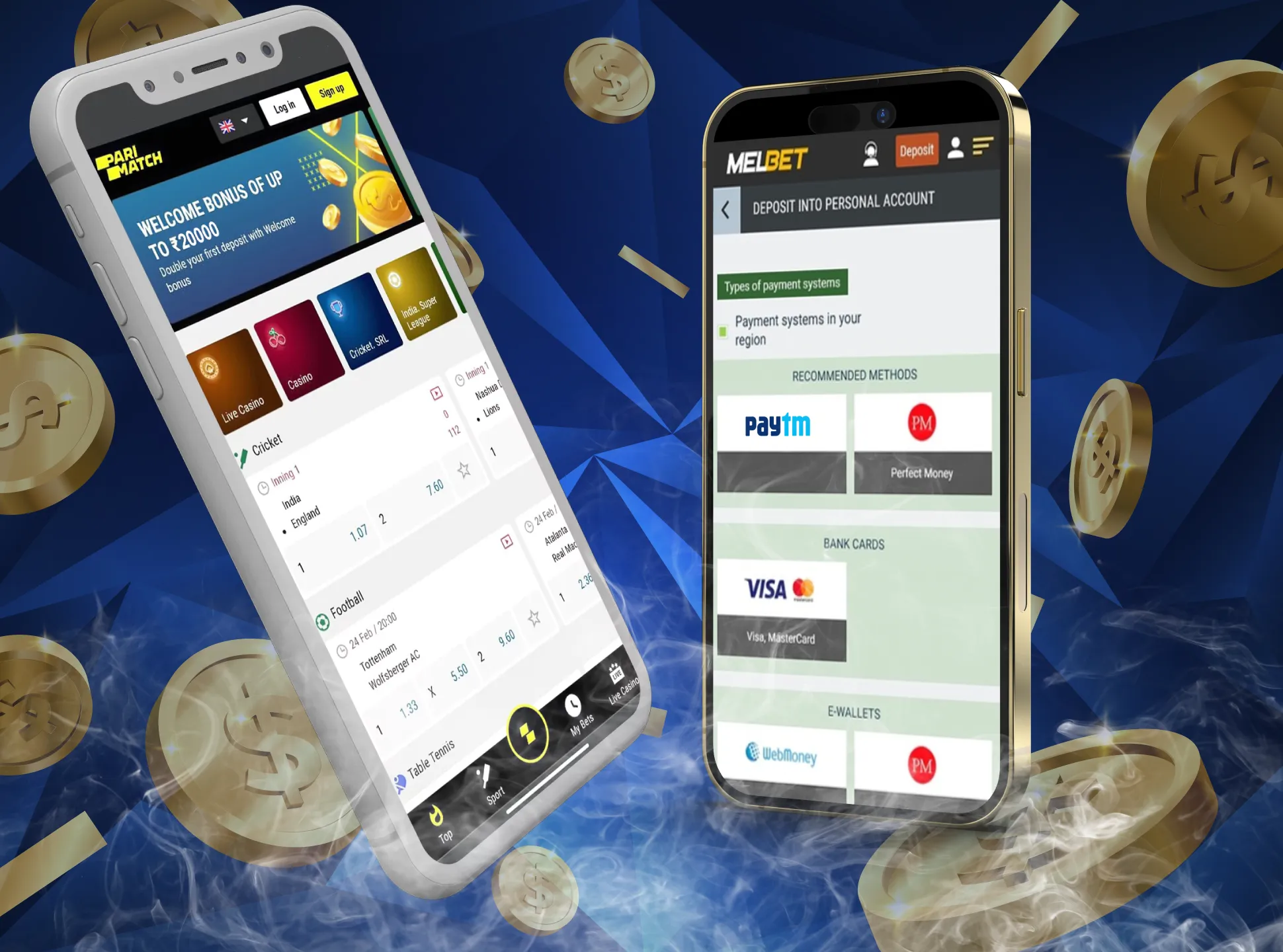 Choose one of the betting apps from our list to make payments with PayTM.