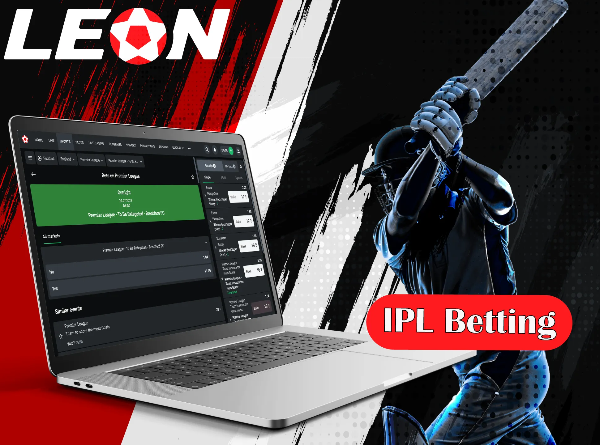 Place bets on the top matches during the IPL on Leonbet.
