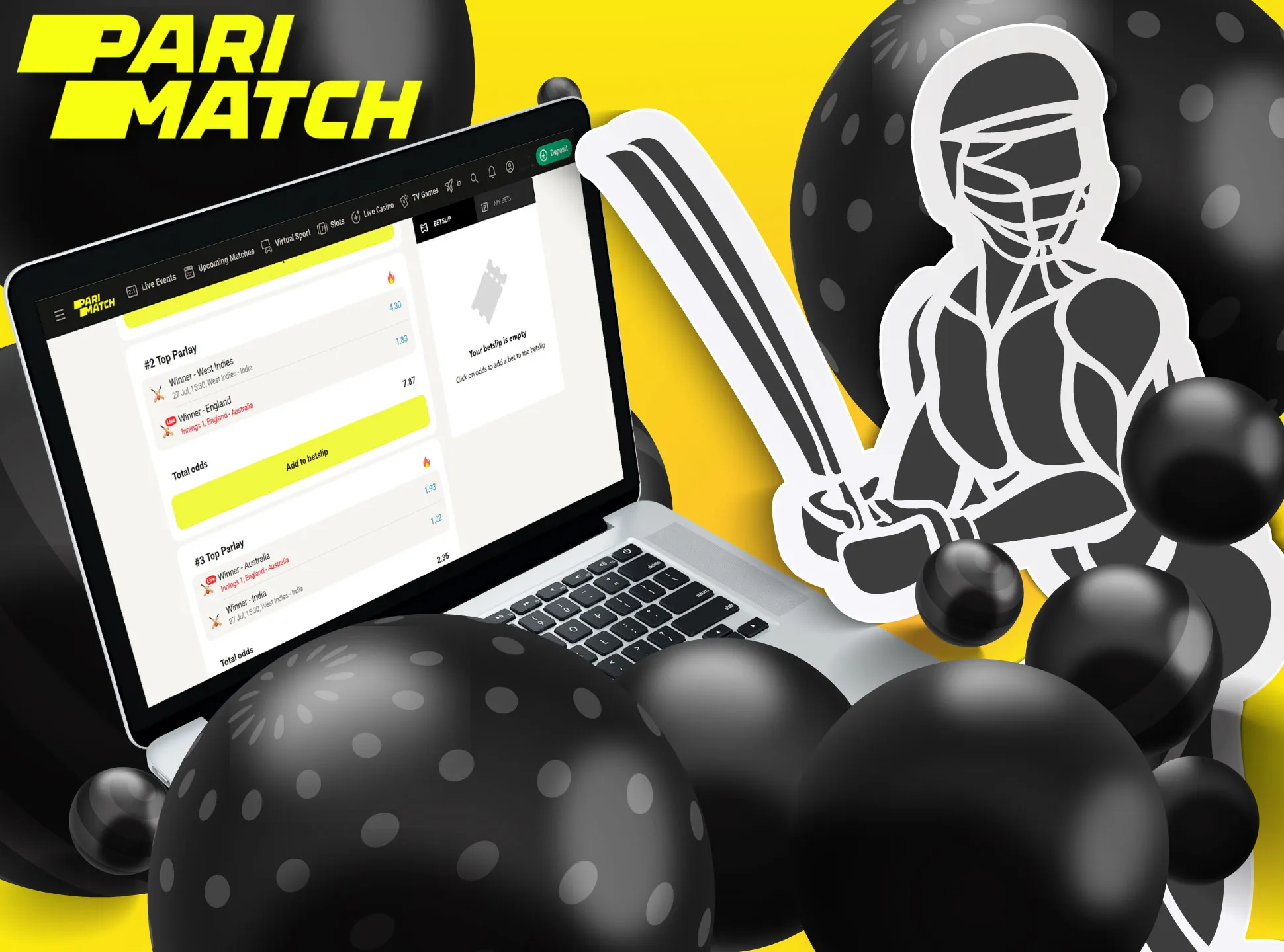 Bettors can place simple, system, accumulator bets and other bets on the Parimatch website.