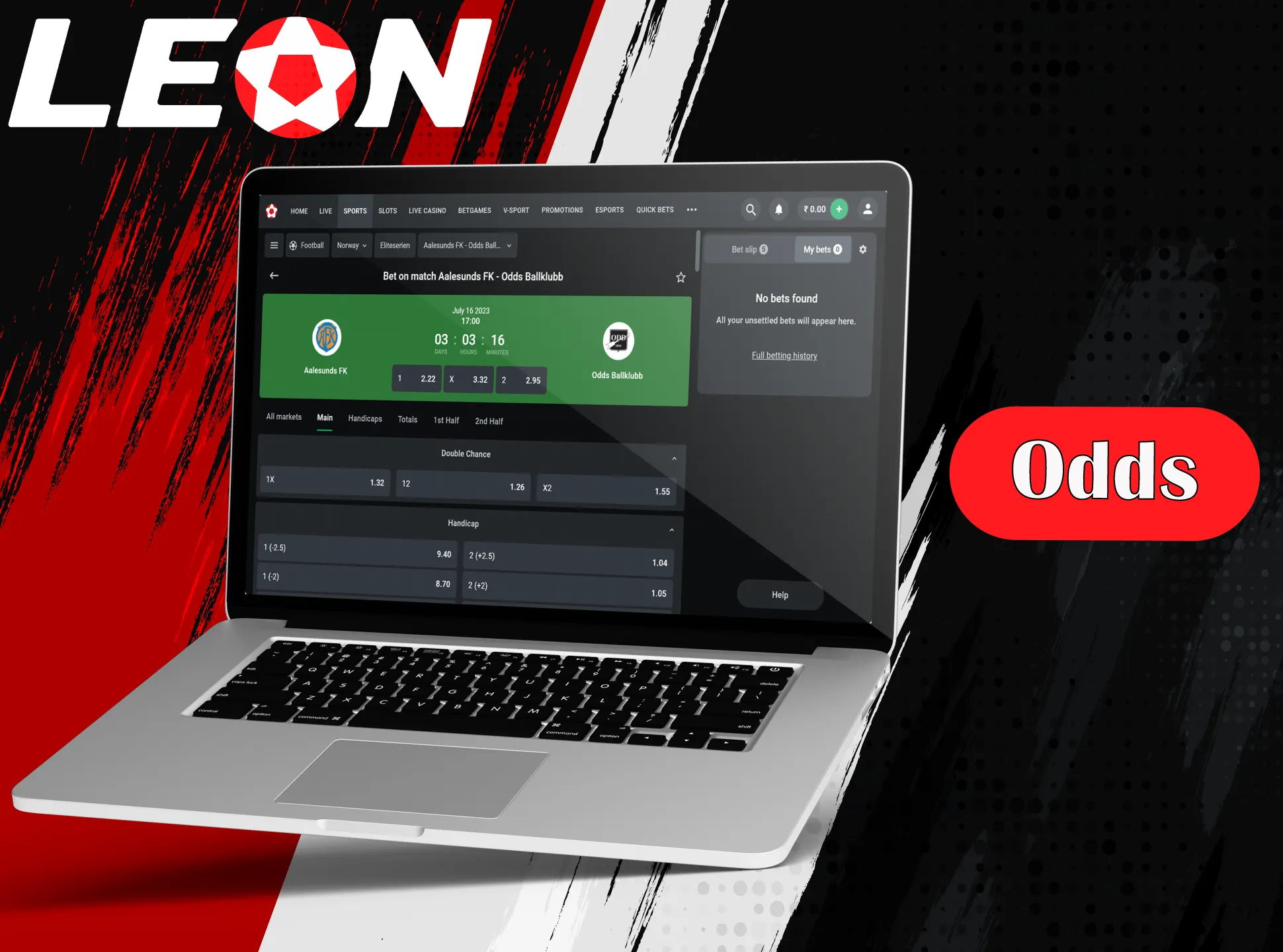 Leonbet offers profitable odds on line and live sports bets.