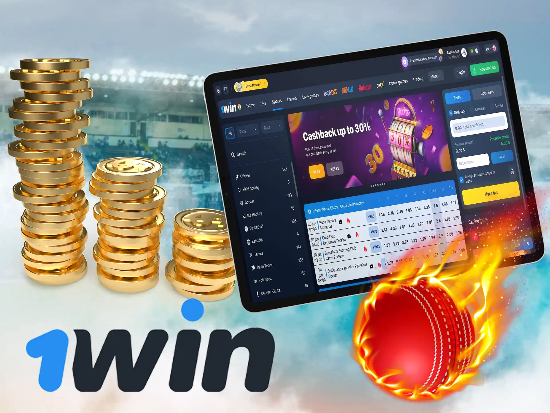 If you're looking for a place where you can earn real money by betting quickly to withdraw it into your account - 1Win is your choice.