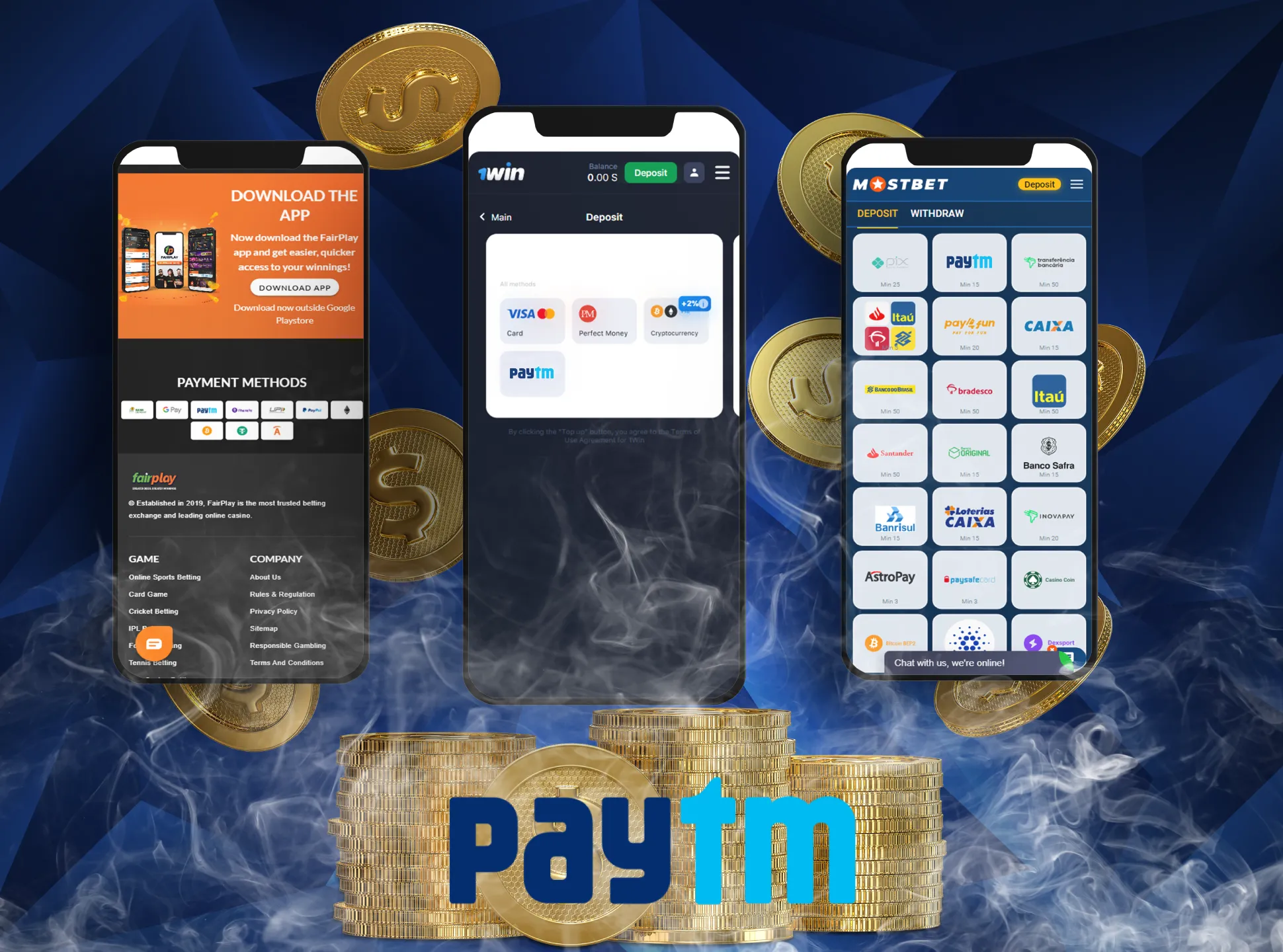 You can use any of these betting apps to make financial transaction witn PayTM.