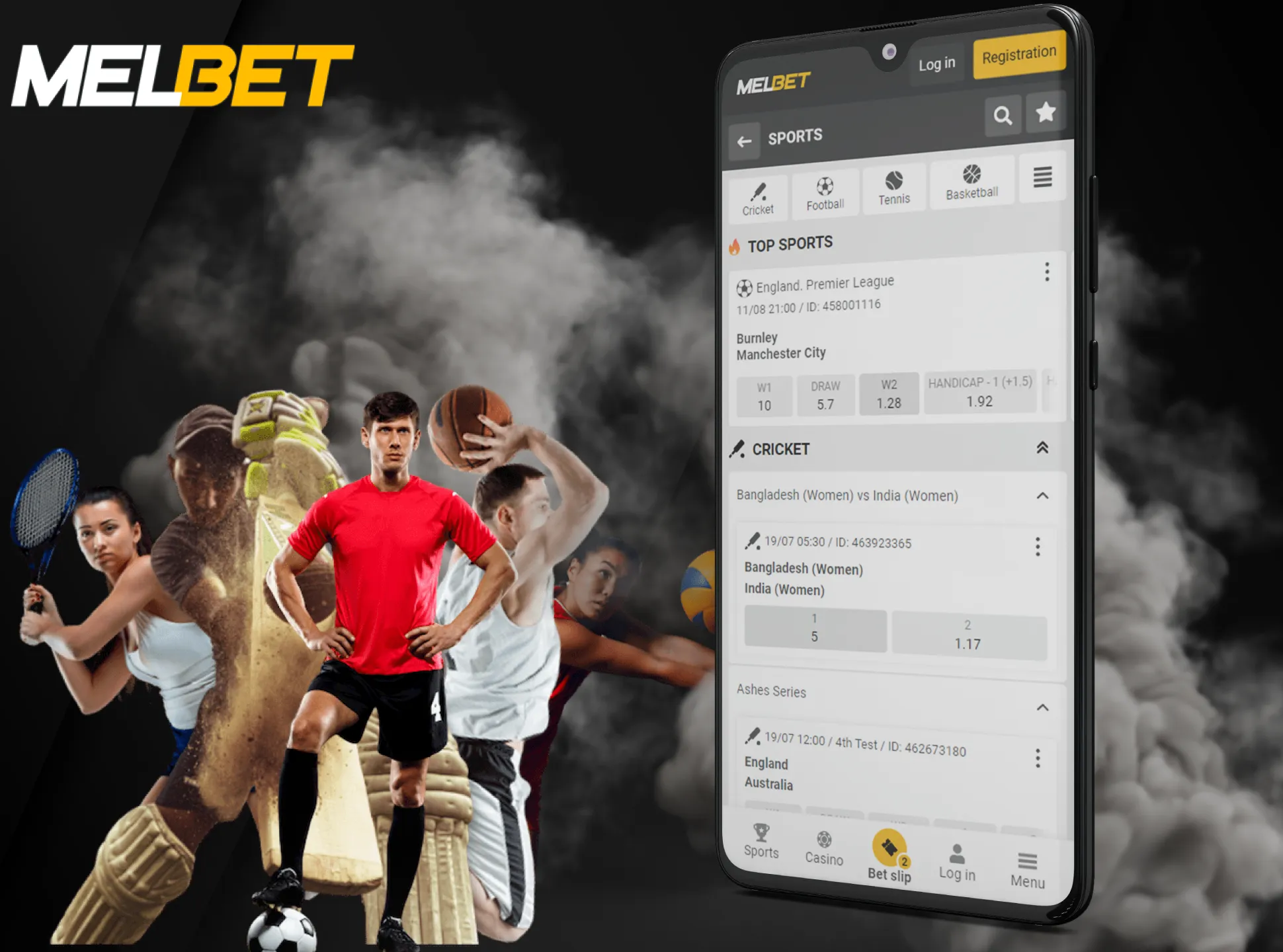 Place different types of bets like single, system or accumulator, in the Melebt mobile application.