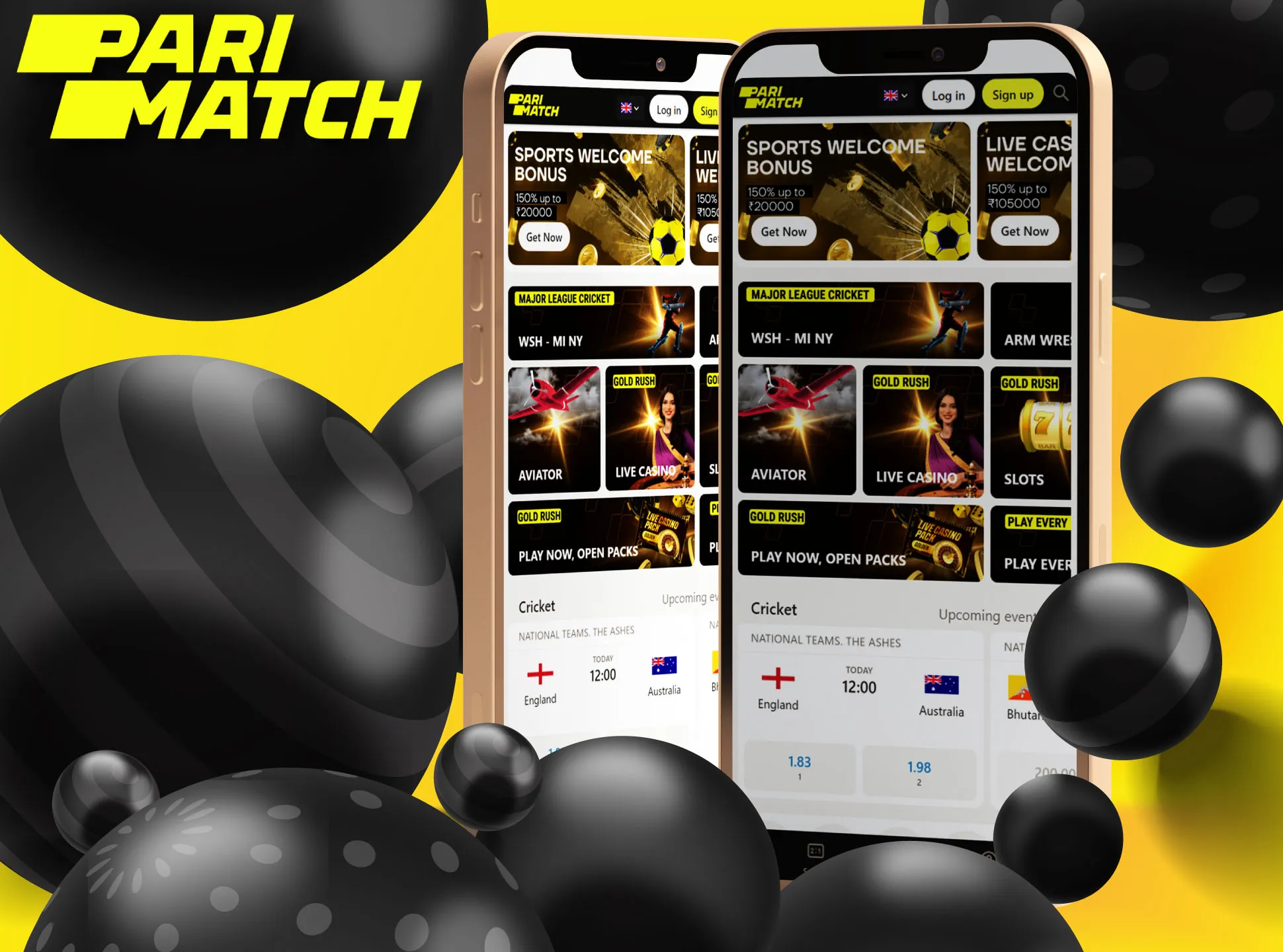 You don't have to download the app if you want to use the mobile version of the Parimatch website.