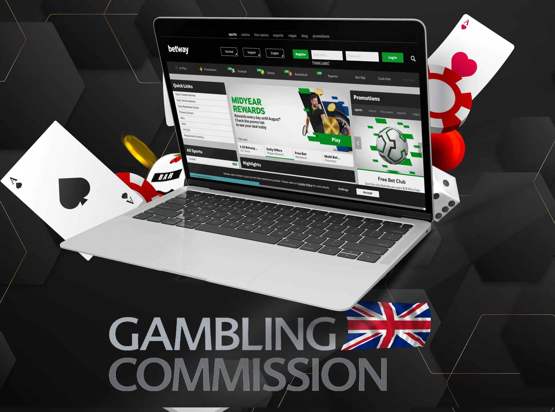UK Gambling Commission guarantees the safety and legality of betting companies.