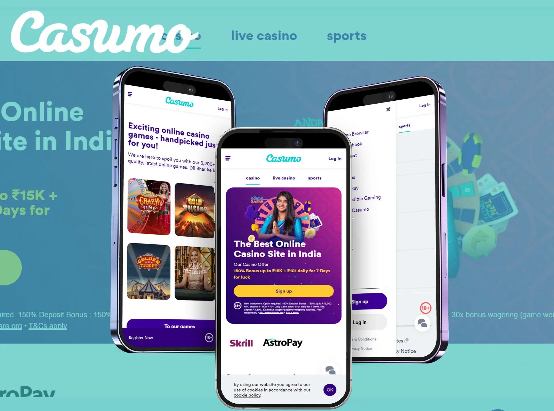 All the Casumo app features help you with betting and casino gaming.
