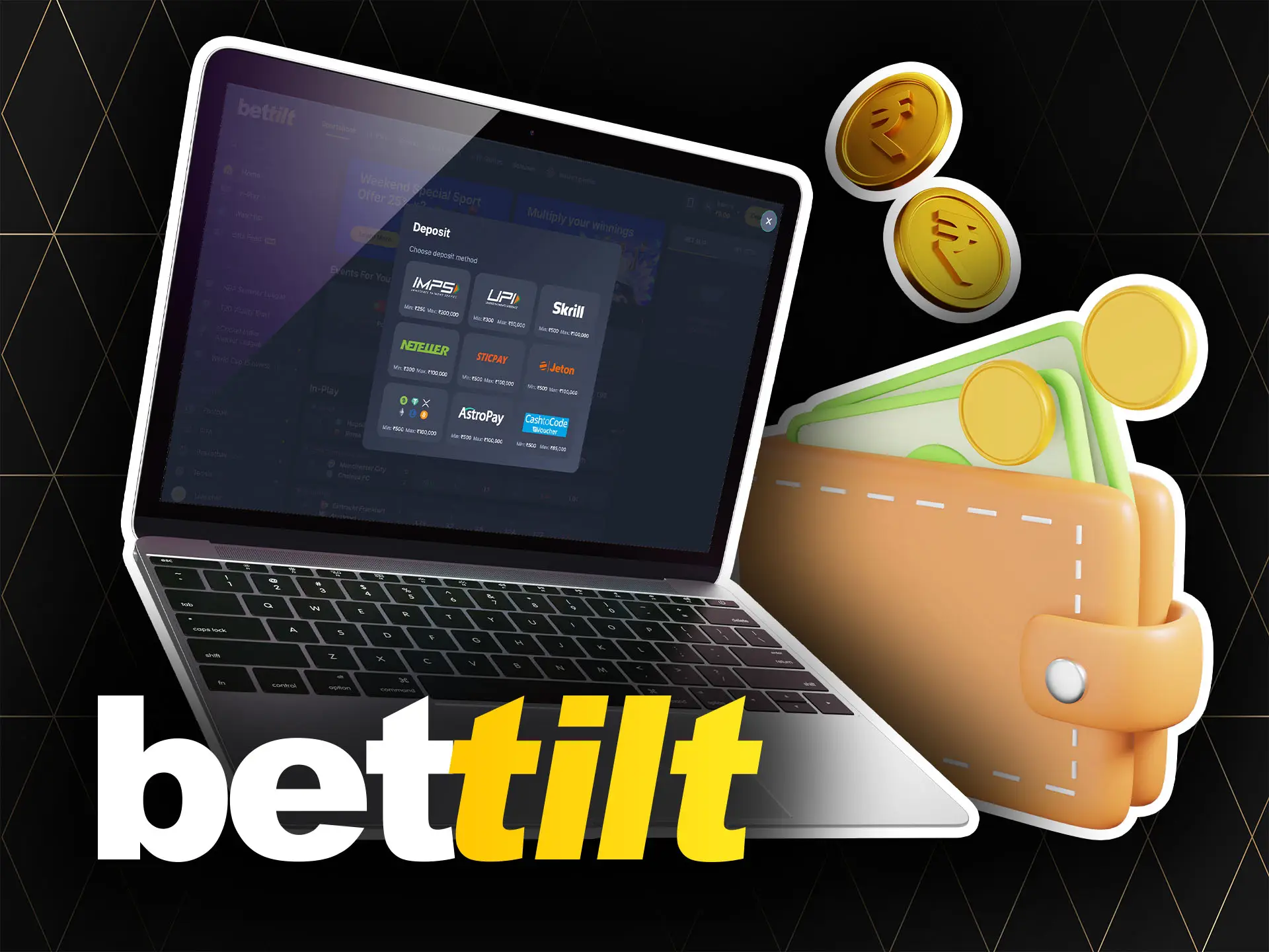 Log in to Bettilt, open the casihier desk and top up your account.