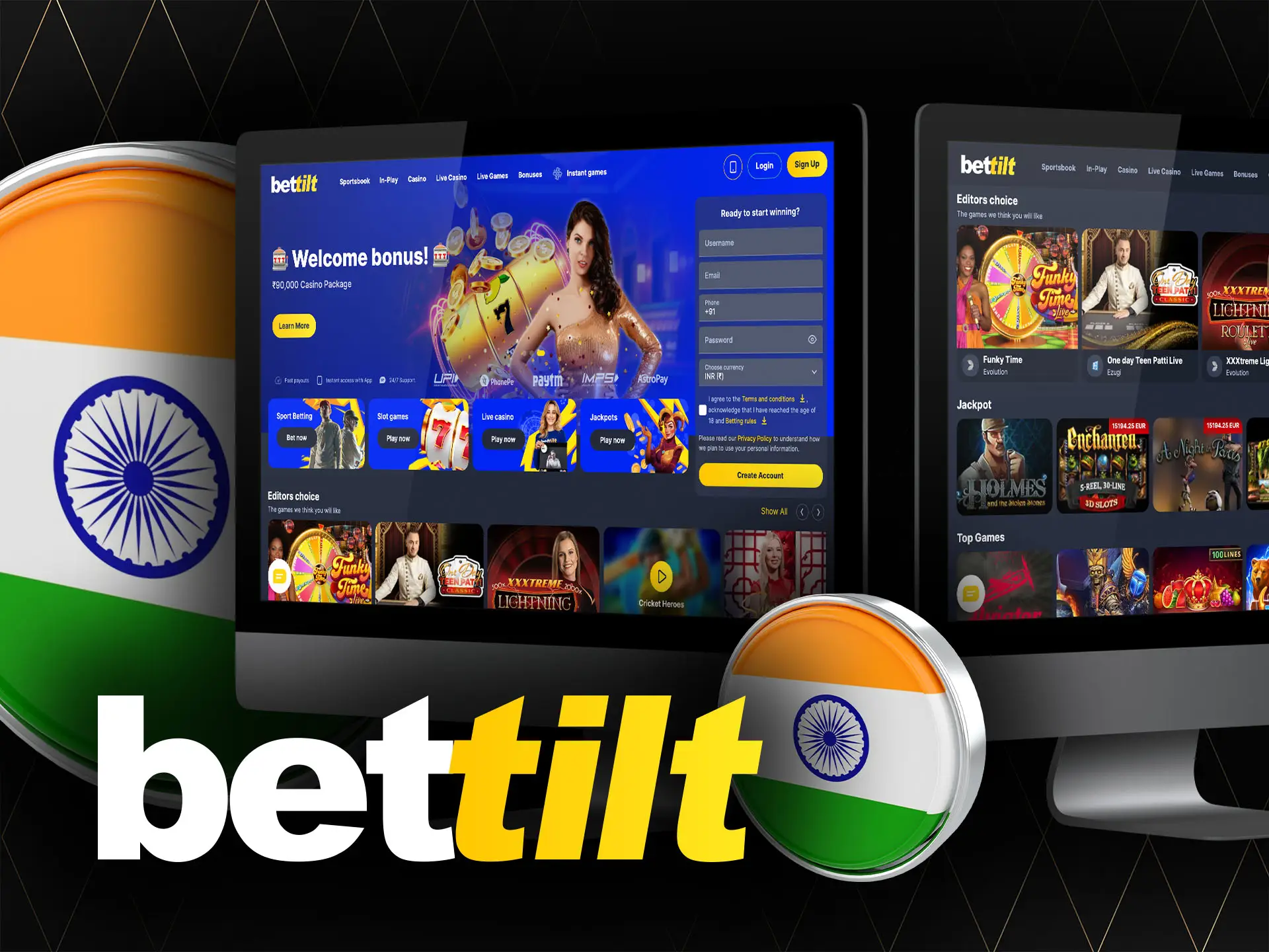 Bettilt is certified by the Curacao Gaming Commission and is legal to bet from India.