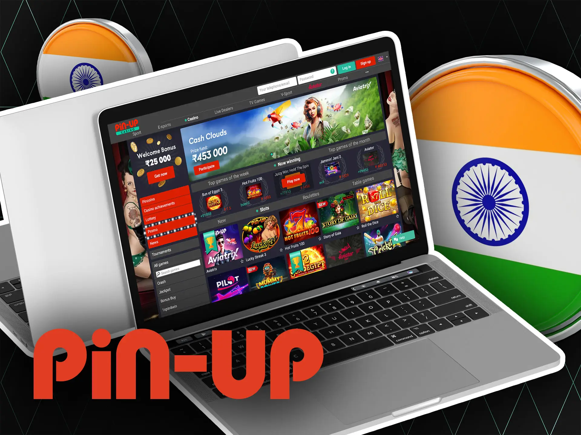 Pin Up is legal in India and you can place bet on its website.