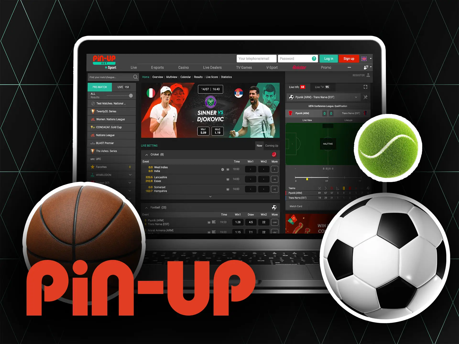 You can also place bets on other different sports, such as football, tennis, basketball and other.