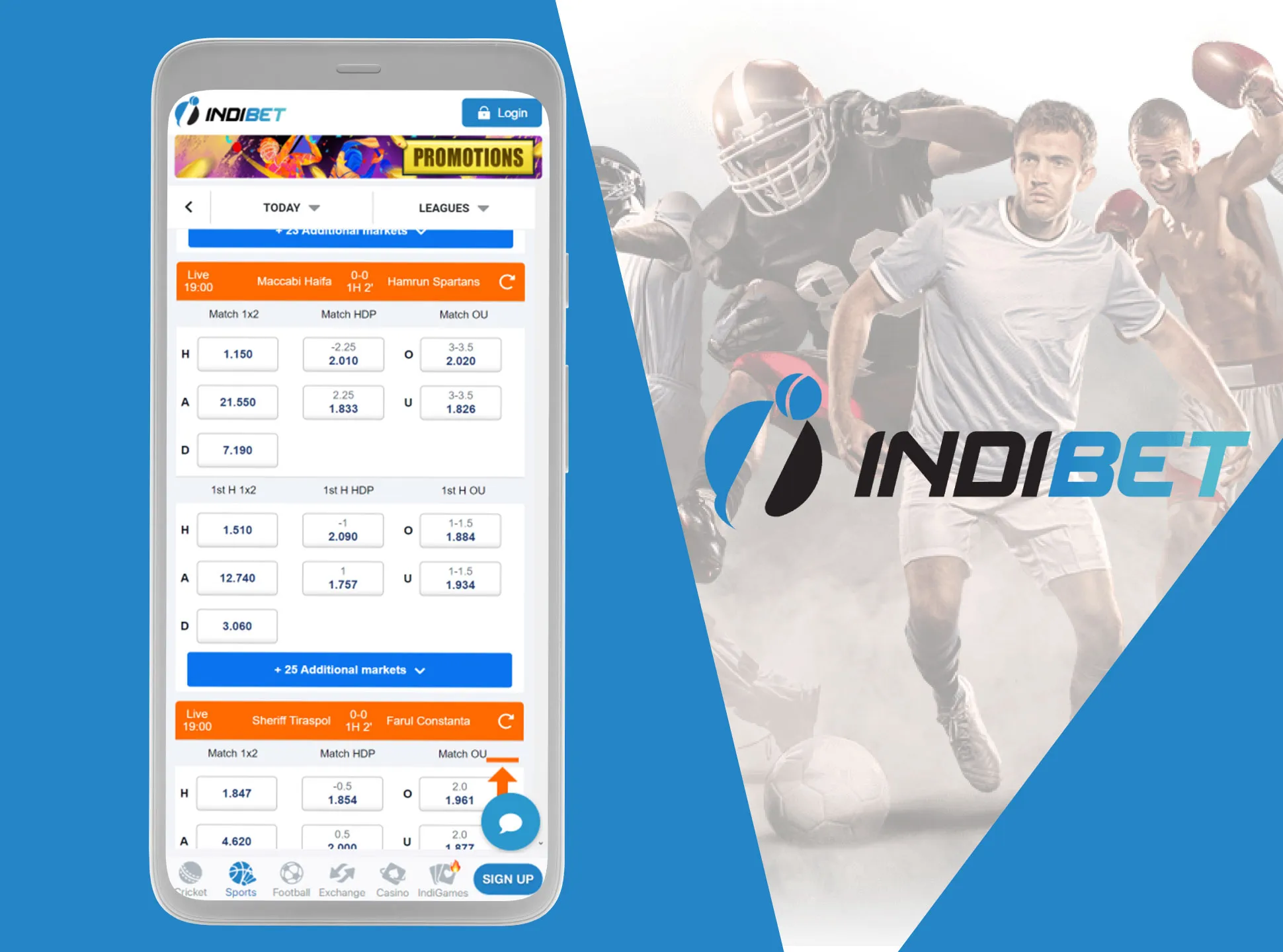 Make your own bet at the Indibet.