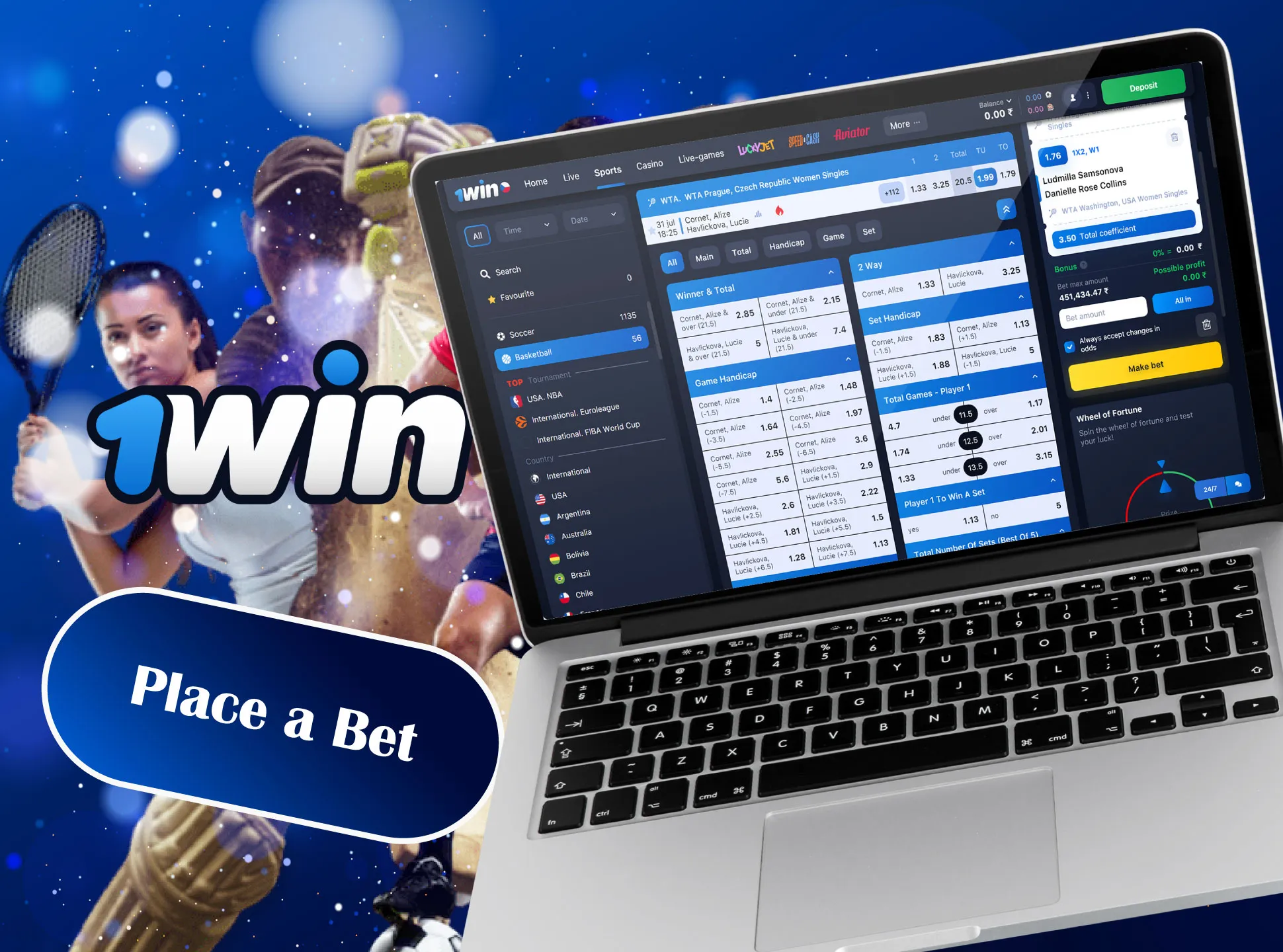 Sign up for 1win? top up the account, choose an event and place a bet.