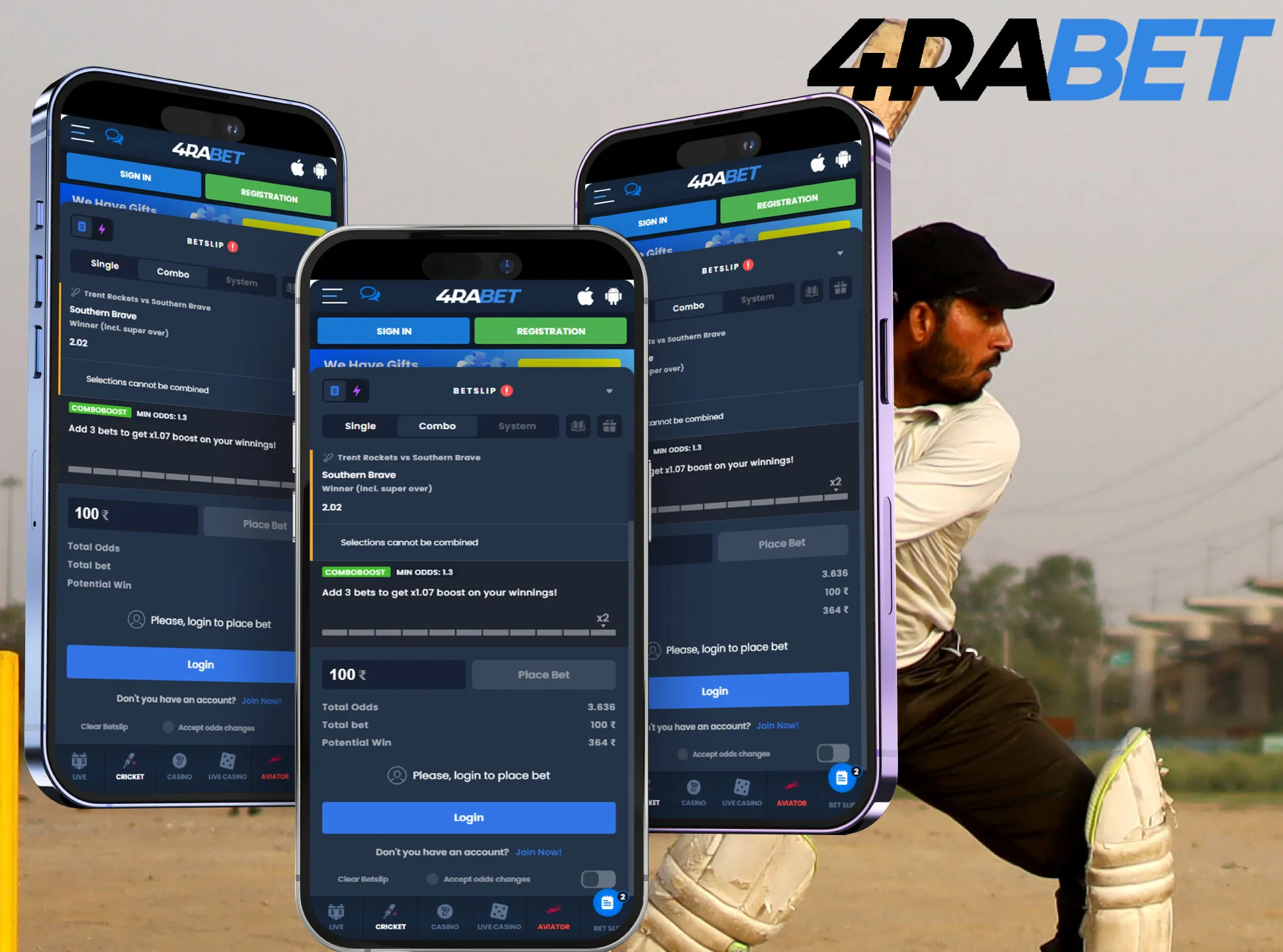 You can choose one of the various sports markets to bet on in the 4rabet app.